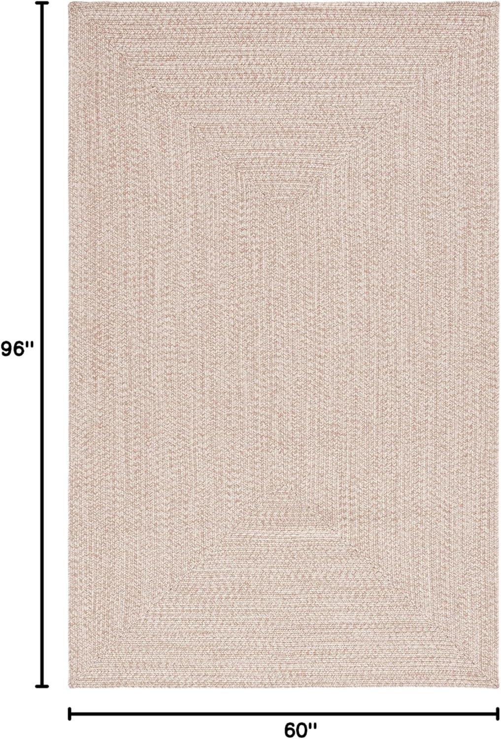image:imageSAFAVIEH Washable Rug Outdoor Braided Collection 8 x 10 Grey amp Ivory Handmade amp Reversible NonShedding amp Easy to Clean Ideal for Patio Backyard Mudroom BRA201FNatural