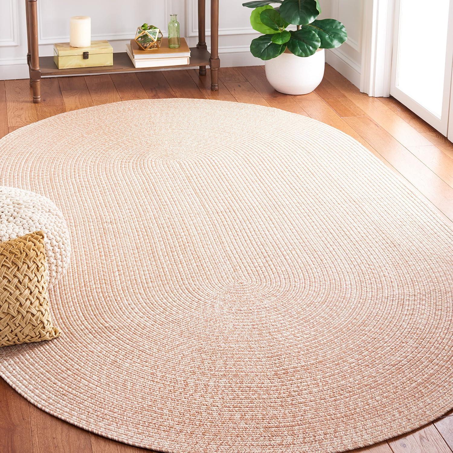 image:imageSAFAVIEH Washable Rug Outdoor Braided Collection 8 x 10 Grey amp Ivory Handmade amp Reversible NonShedding amp Easy to Clean Ideal for Patio Backyard Mudroom BRA201FNatural