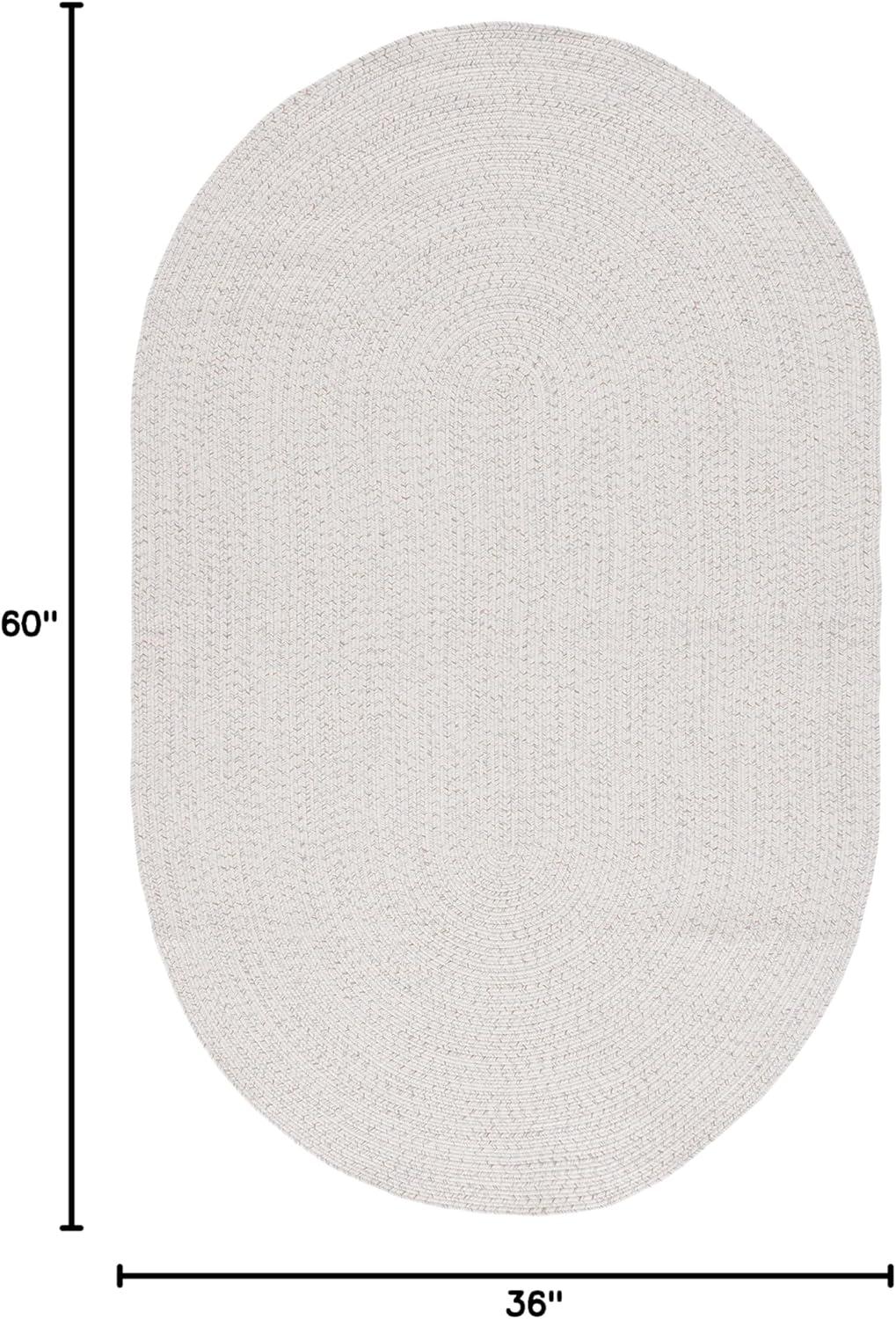 image:imageSAFAVIEH Washable Rug Outdoor Braided Collection 8 x 10 Grey amp Ivory Handmade amp Reversible NonShedding amp Easy to Clean Ideal for Patio Backyard Mudroom BRA201FIvoryLight Grey