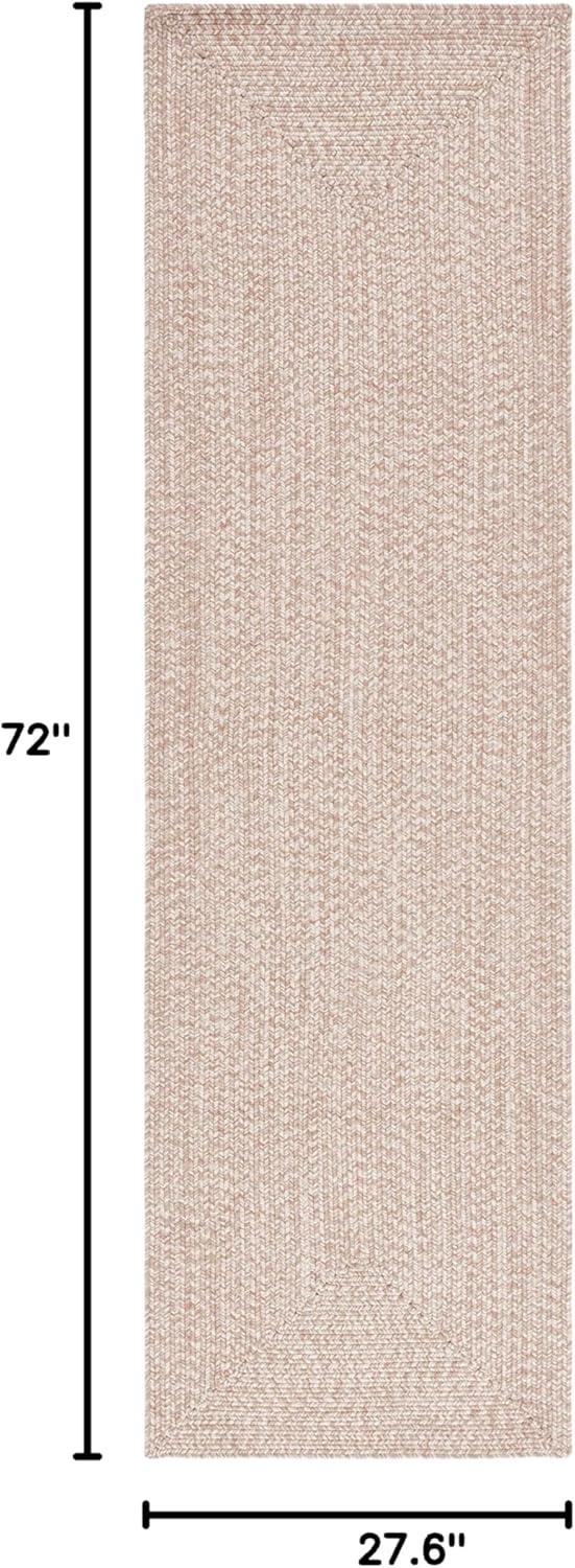 image:imageSAFAVIEH Washable Rug Outdoor Braided Collection 8 x 10 Grey amp Ivory Handmade amp Reversible NonShedding amp Easy to Clean Ideal for Patio Backyard Mudroom BRA201FNatural