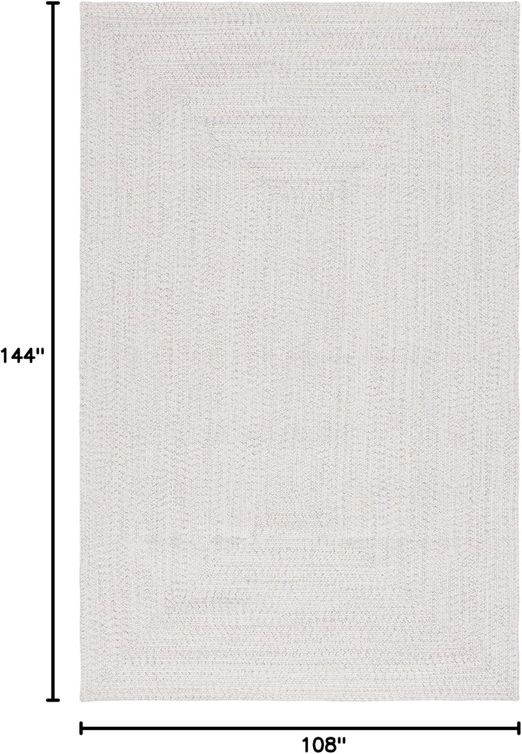 image:imageSAFAVIEH Washable Rug Outdoor Braided Collection 8 x 10 Grey amp Ivory Handmade amp Reversible NonShedding amp Easy to Clean Ideal for Patio Backyard Mudroom BRA201FIvoryLight Grey