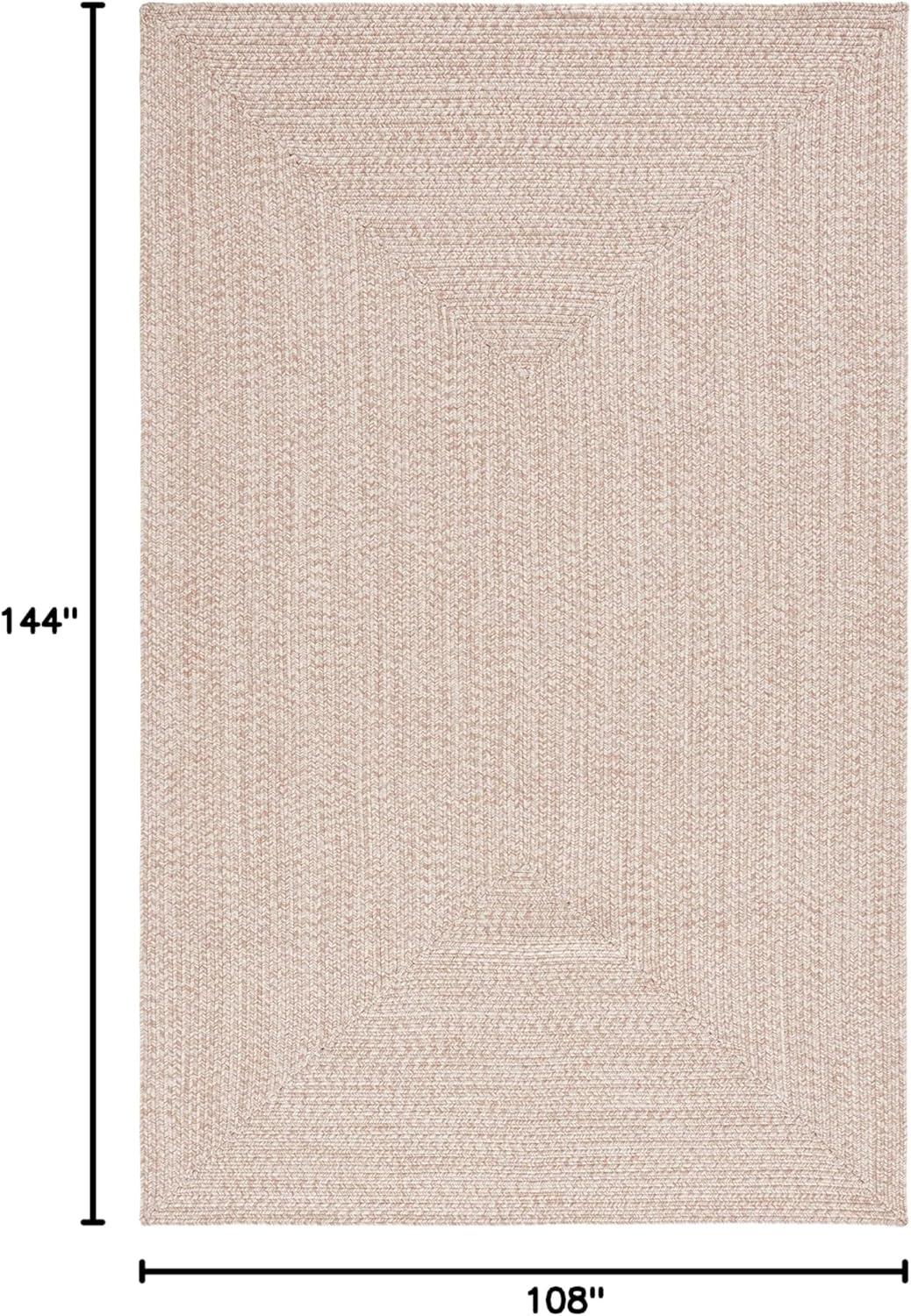 image:imageSAFAVIEH Washable Rug Outdoor Braided Collection 8 x 10 Grey amp Ivory Handmade amp Reversible NonShedding amp Easy to Clean Ideal for Patio Backyard Mudroom BRA201FNatural
