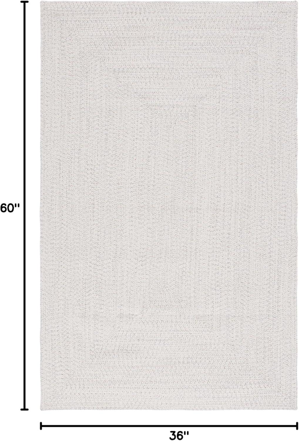 image:imageSAFAVIEH Washable Rug Outdoor Braided Collection 8 x 10 Grey amp Ivory Handmade amp Reversible NonShedding amp Easy to Clean Ideal for Patio Backyard Mudroom BRA201FIvoryLight Grey