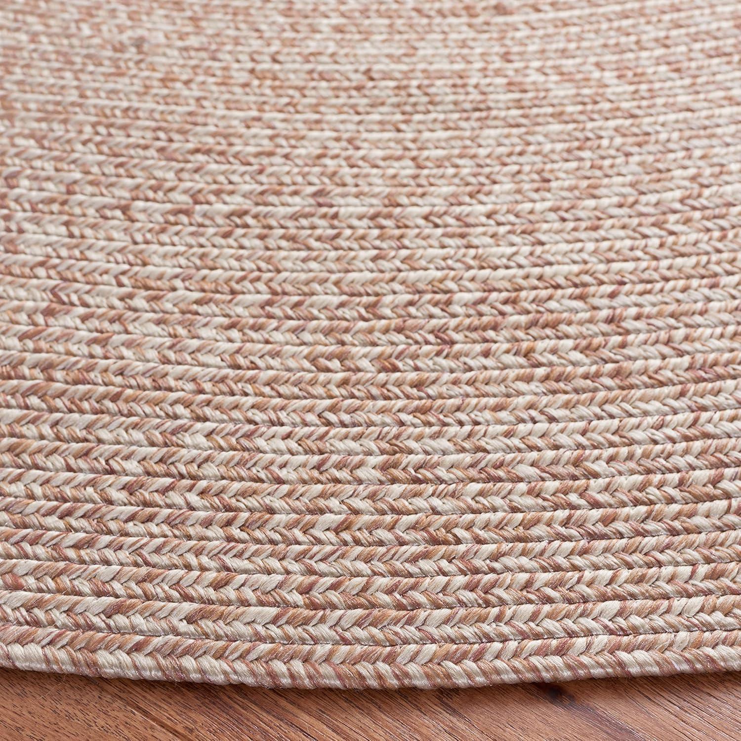 image:imageSAFAVIEH Washable Rug Outdoor Braided Collection 8 x 10 Grey amp Ivory Handmade amp Reversible NonShedding amp Easy to Clean Ideal for Patio Backyard Mudroom BRA201FNatural