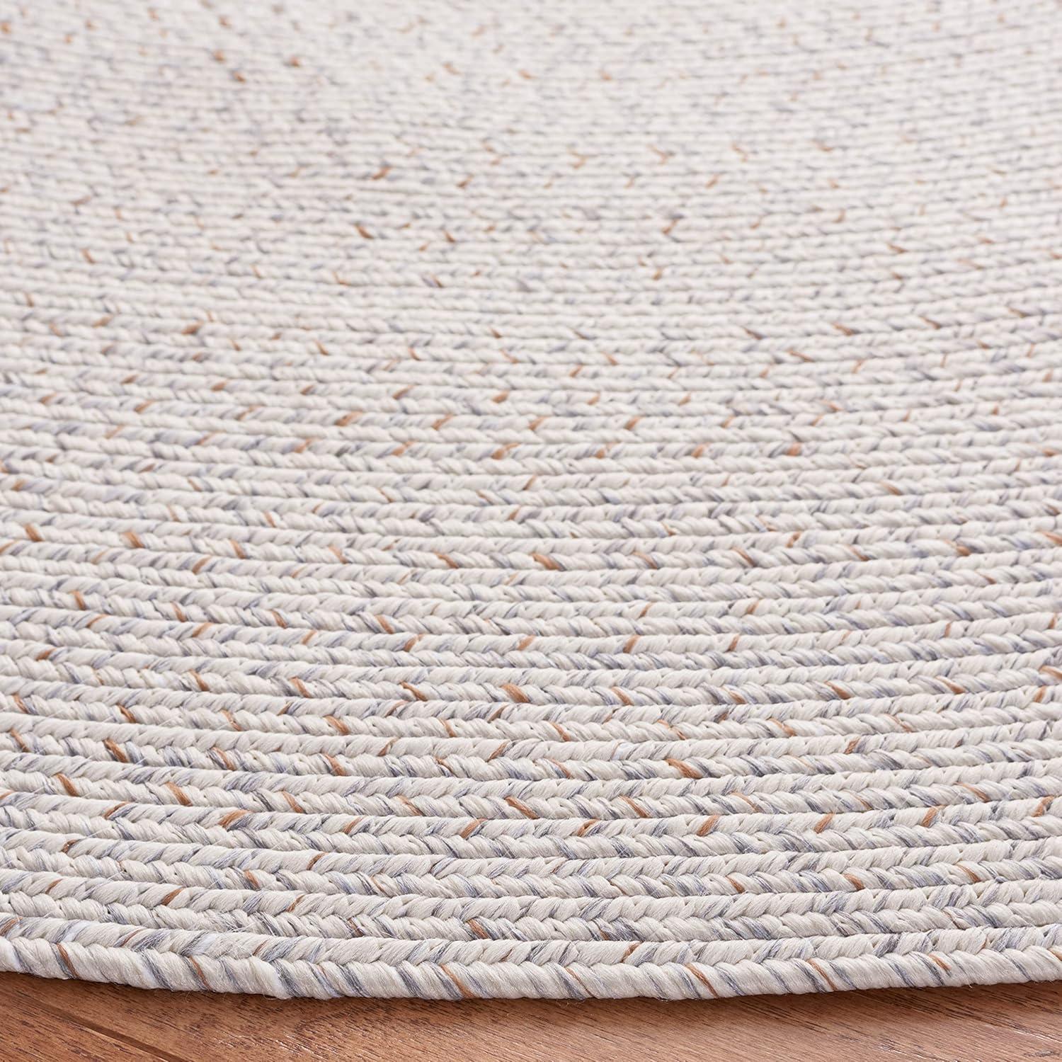 image:imageSAFAVIEH Washable Rug Outdoor Braided Collection 8 x 10 Grey amp Ivory Handmade amp Reversible NonShedding amp Easy to Clean Ideal for Patio Backyard Mudroom BRA201FIvoryLight Grey