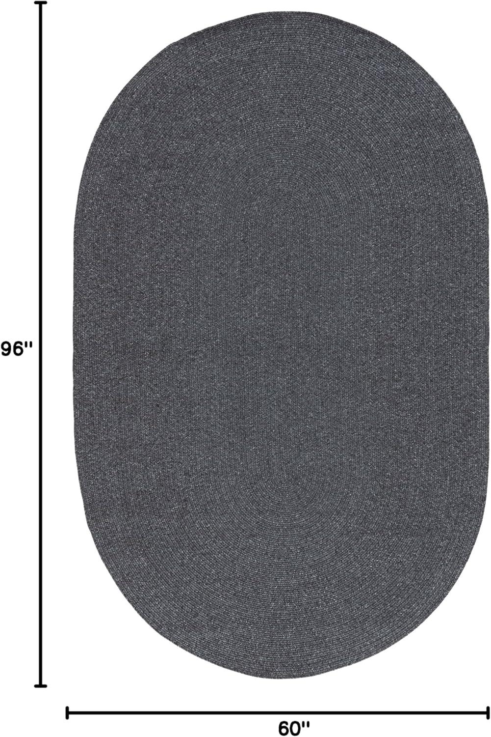 image:imageSAFAVIEH Washable Rug Outdoor Braided Collection 8 x 10 Grey amp Ivory Handmade amp Reversible NonShedding amp Easy to Clean Ideal for Patio Backyard Mudroom BRA201FBlack