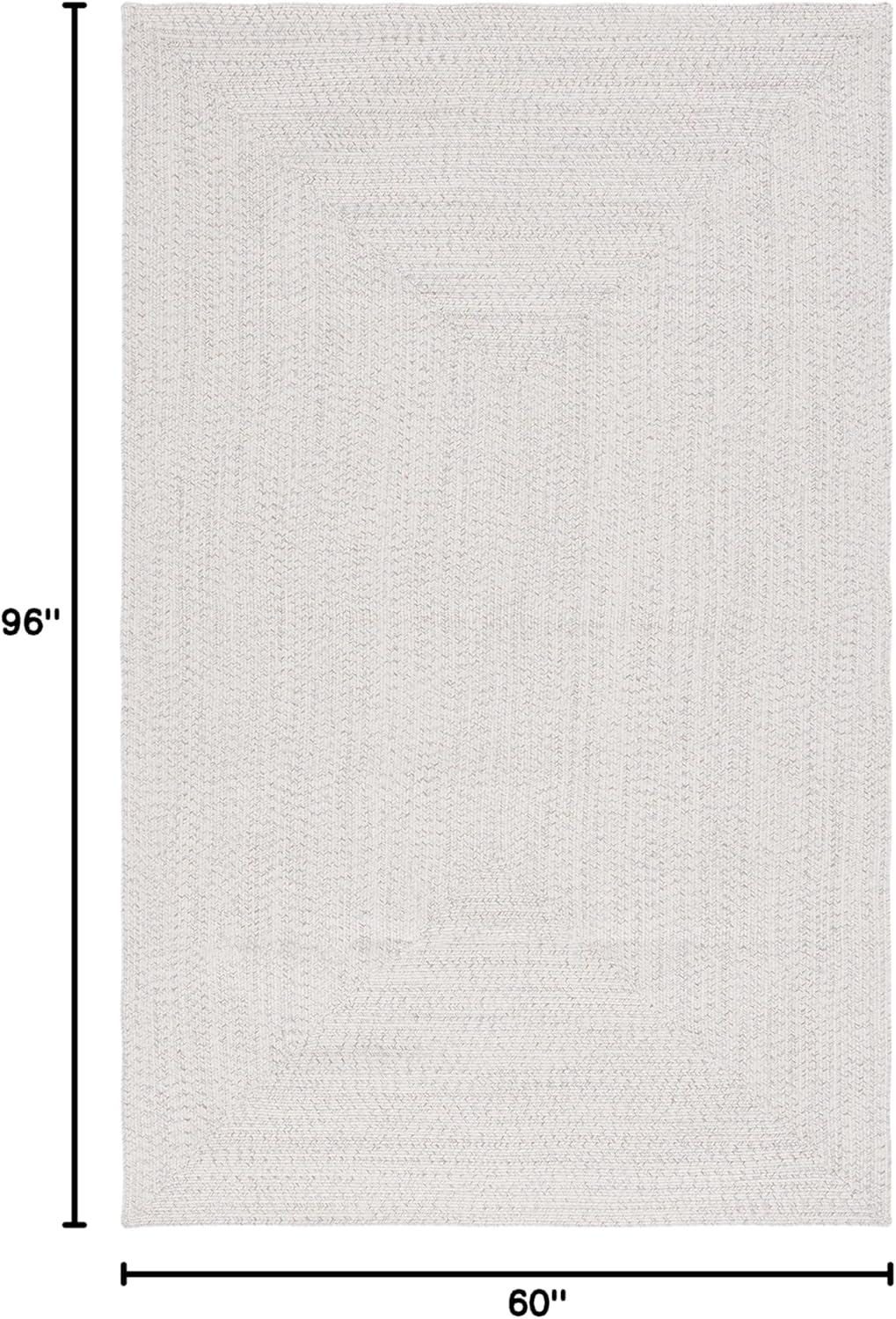 image:imageSAFAVIEH Washable Rug Outdoor Braided Collection 8 x 10 Grey amp Ivory Handmade amp Reversible NonShedding amp Easy to Clean Ideal for Patio Backyard Mudroom BRA201FIvoryLight Grey