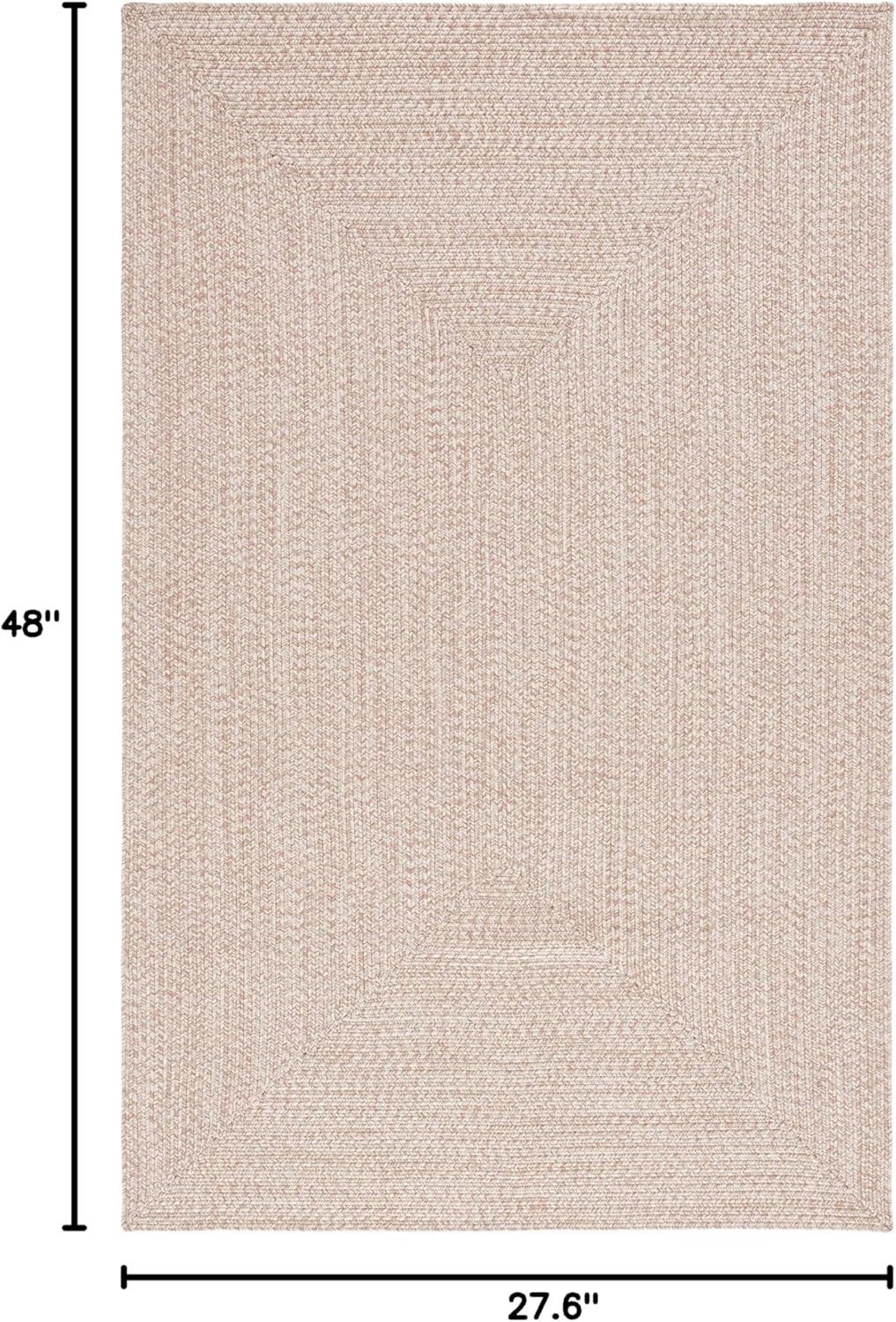 image:imageSAFAVIEH Washable Rug Outdoor Braided Collection 8 x 10 Grey amp Ivory Handmade amp Reversible NonShedding amp Easy to Clean Ideal for Patio Backyard Mudroom BRA201FNatural