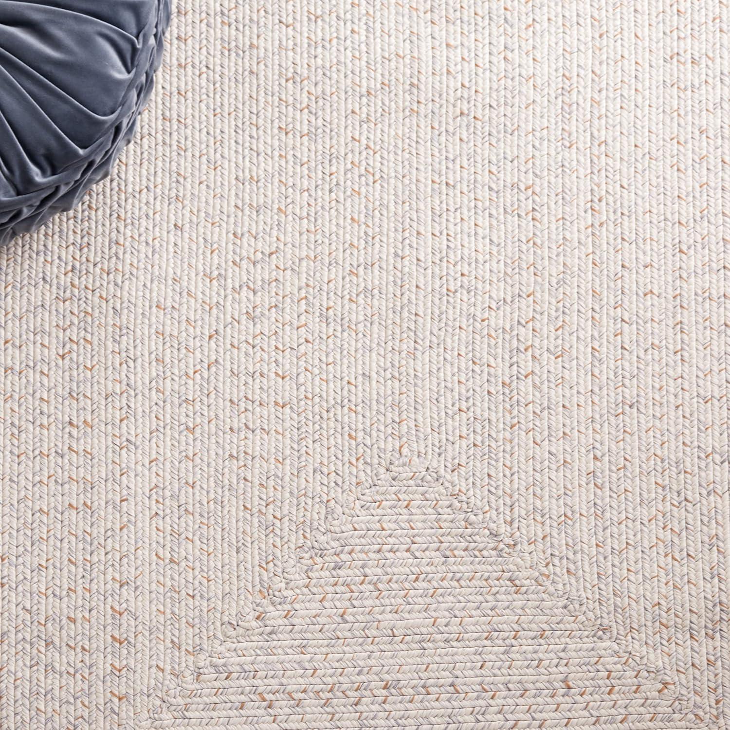 image:imageSAFAVIEH Washable Rug Outdoor Braided Collection 8 x 10 Grey amp Ivory Handmade amp Reversible NonShedding amp Easy to Clean Ideal for Patio Backyard Mudroom BRA201FIvoryLight Grey