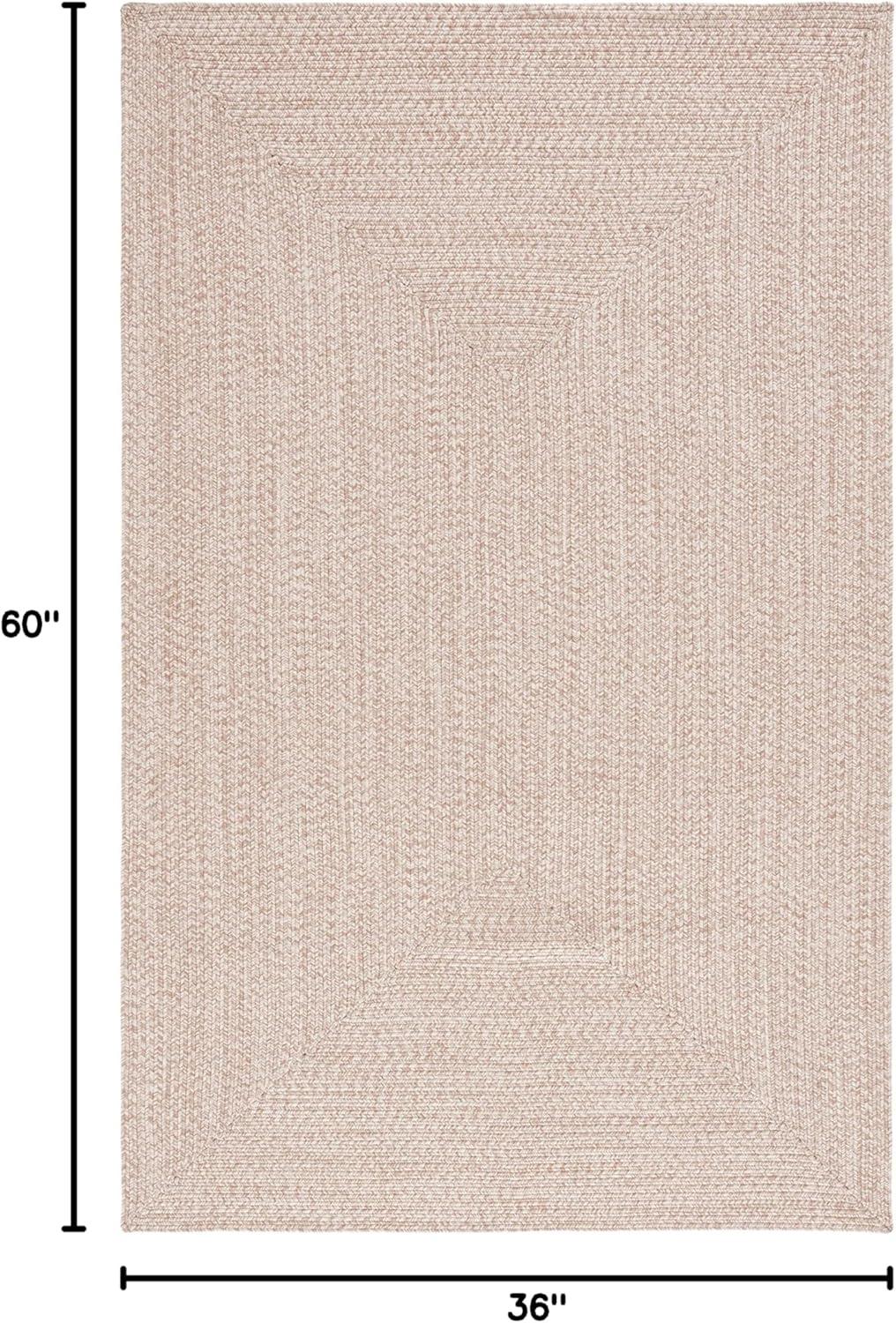image:imageSAFAVIEH Washable Rug Outdoor Braided Collection 8 x 10 Grey amp Ivory Handmade amp Reversible NonShedding amp Easy to Clean Ideal for Patio Backyard Mudroom BRA201FNatural