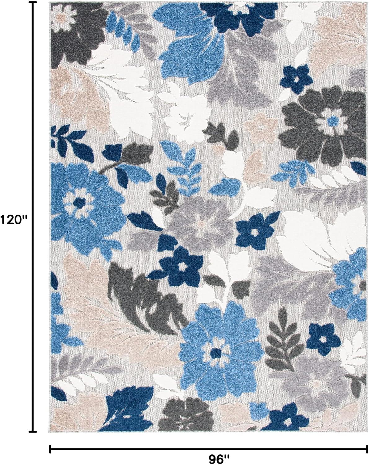image:imageSAFAVIEH Washable Rug Outdoor Cabana Collection 45 x 65 Ivory amp Orange NonShedding amp Easy to Clean Ideal for Patio Backyard Mudroom CBN308AGreyBlue