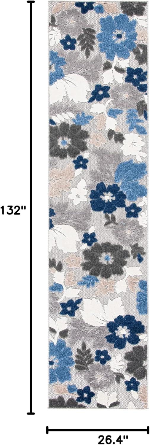 image:imageSAFAVIEH Washable Rug Outdoor Cabana Collection 45 x 65 Ivory amp Orange NonShedding amp Easy to Clean Ideal for Patio Backyard Mudroom CBN308AGreyBlue