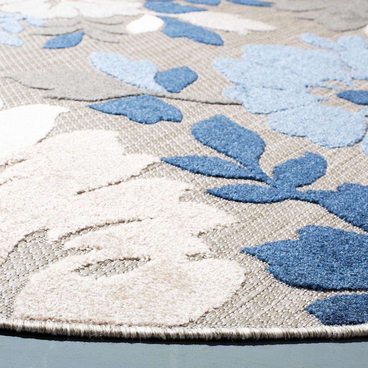image:imageSAFAVIEH Washable Rug Outdoor Cabana Collection 45 x 65 Ivory amp Orange NonShedding amp Easy to Clean Ideal for Patio Backyard Mudroom CBN308AGreyBlue