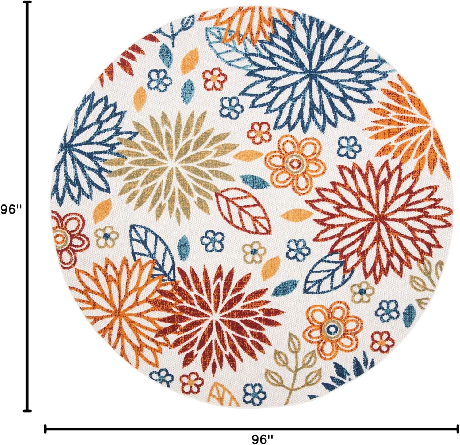 image:imageSAFAVIEH Washable Rug Outdoor Cabana Collection 67 Square Cream amp Red NonShedding amp Easy to Clean Ideal for Patio Backyard Mudroom CBN833ACremeRed