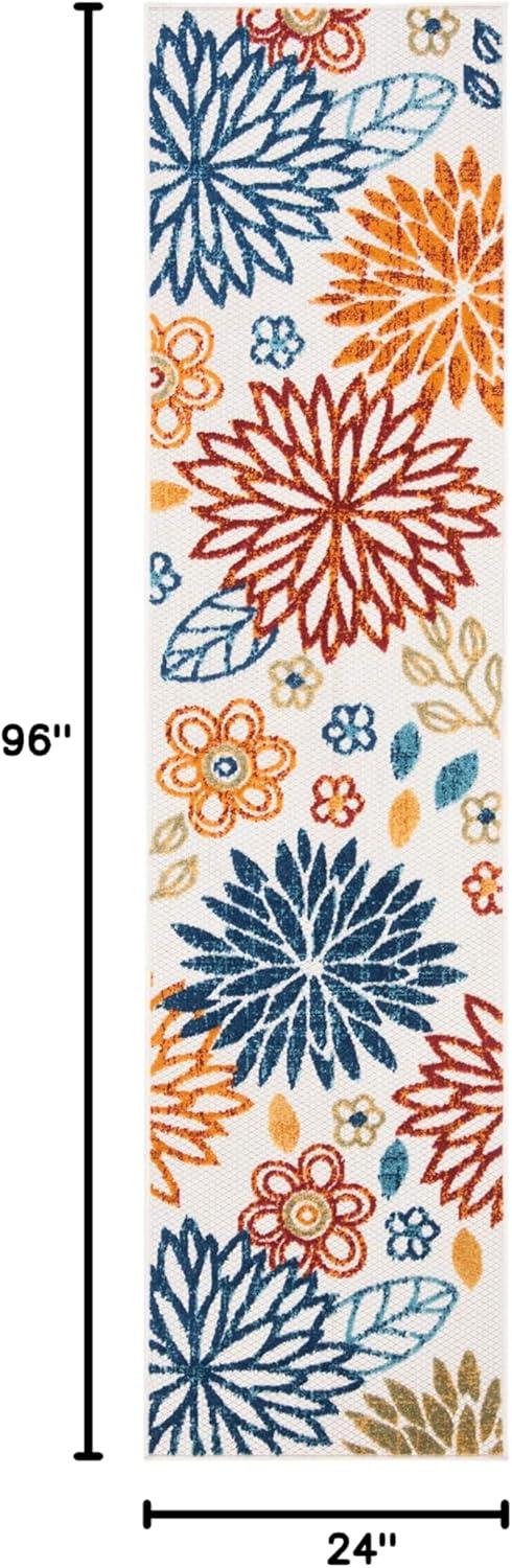 image:imageSAFAVIEH Washable Rug Outdoor Cabana Collection 67 Square Cream amp Red NonShedding amp Easy to Clean Ideal for Patio Backyard Mudroom CBN833ACremeRed