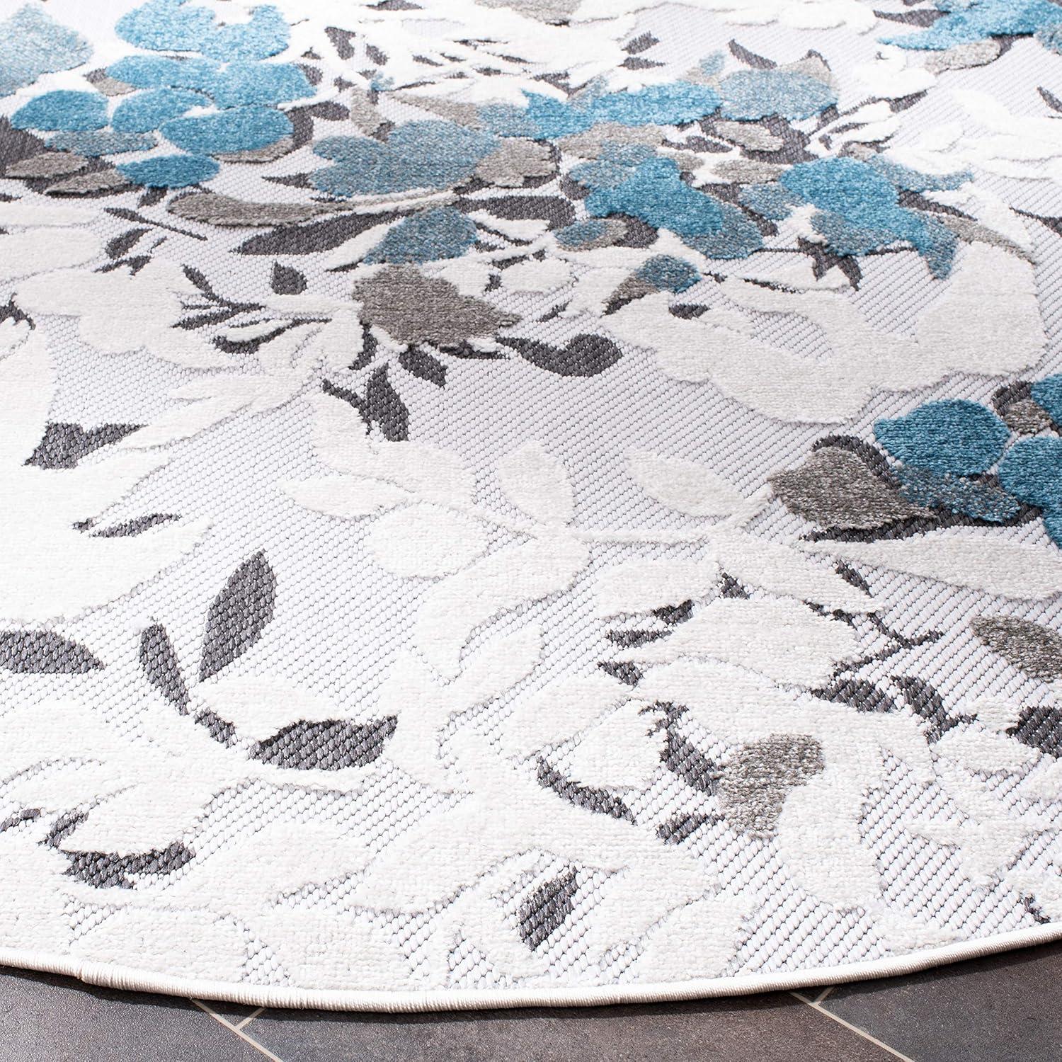 image:imageSAFAVIEH Washable Rug Outdoor Cabana Collection 8 x 10 Beige amp Blue NonShedding amp Easy to Clean Ideal for Patio Backyard Mudroom CBN674BBeigeBlue