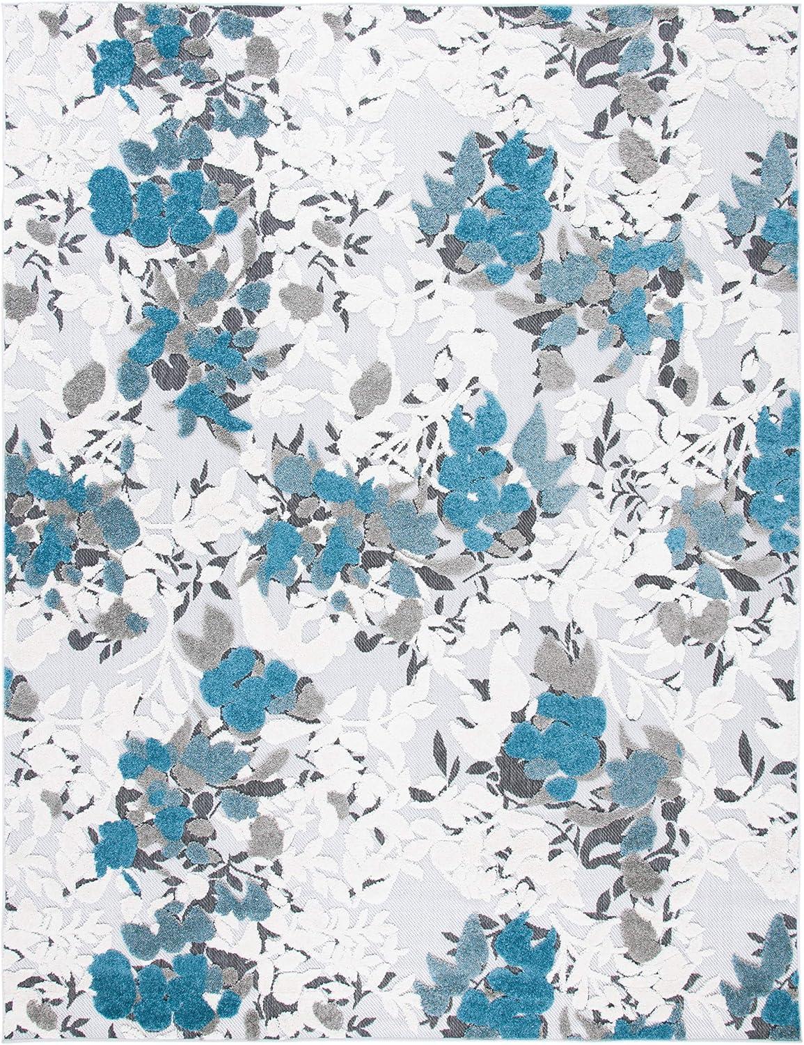 image:imageSAFAVIEH Washable Rug Outdoor Cabana Collection 8 x 10 Beige amp Blue NonShedding amp Easy to Clean Ideal for Patio Backyard Mudroom CBN674BBeigeBlue
