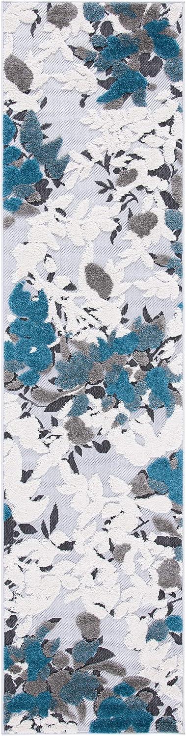 image:imageSAFAVIEH Washable Rug Outdoor Cabana Collection 8 x 10 Beige amp Blue NonShedding amp Easy to Clean Ideal for Patio Backyard Mudroom CBN674BBeigeBlue