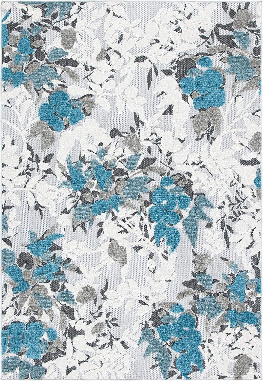 image:imageSAFAVIEH Washable Rug Outdoor Cabana Collection 8 x 10 Beige amp Blue NonShedding amp Easy to Clean Ideal for Patio Backyard Mudroom CBN674BBeigeBlue