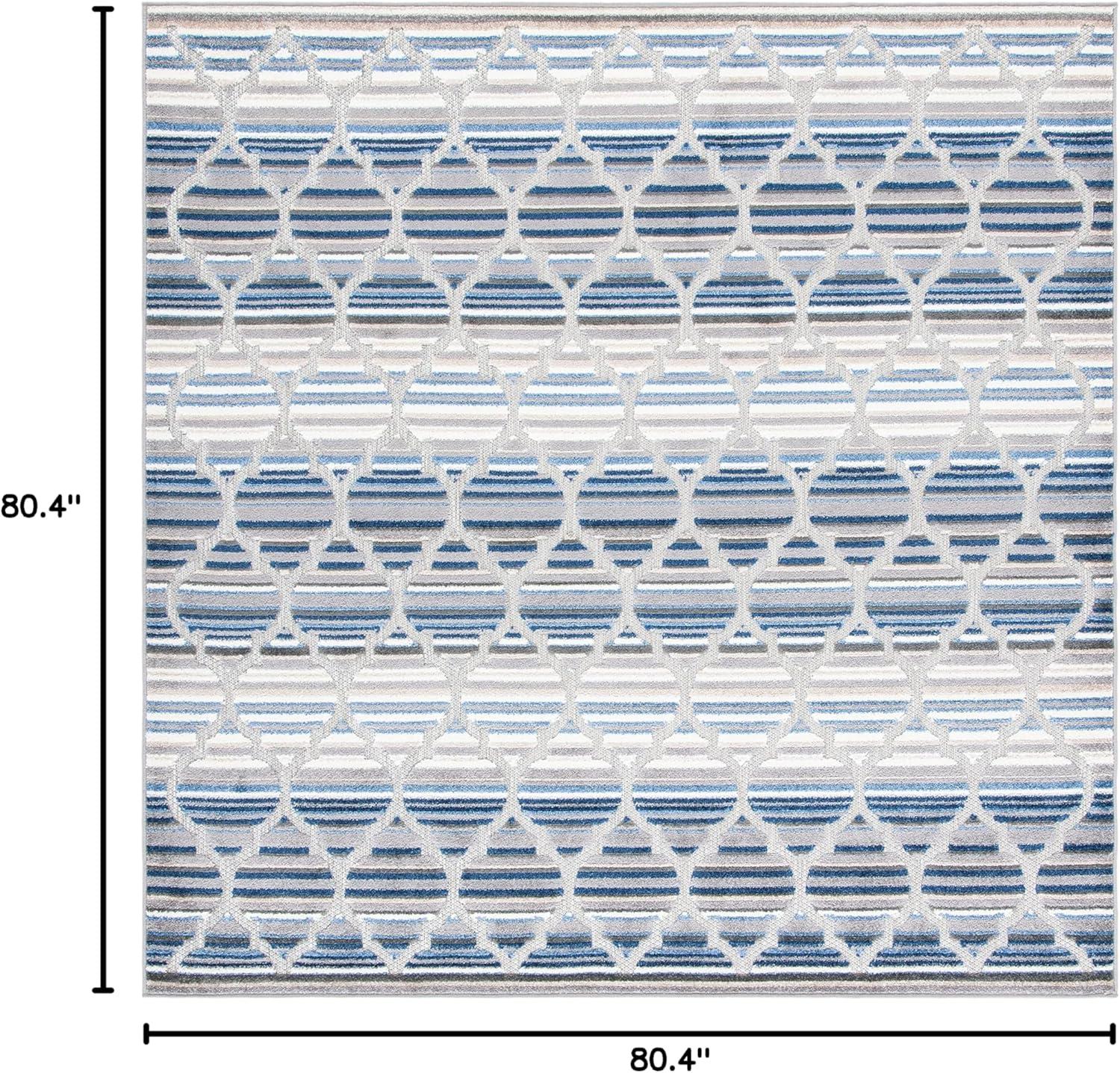 image:imageSAFAVIEH Washable Rug Outdoor Cabana Collection 8 x 10 Grey amp Ivory NonShedding amp Easy to Clean Ideal for Patio Backyard Mudroom CBN333FBlueGrey