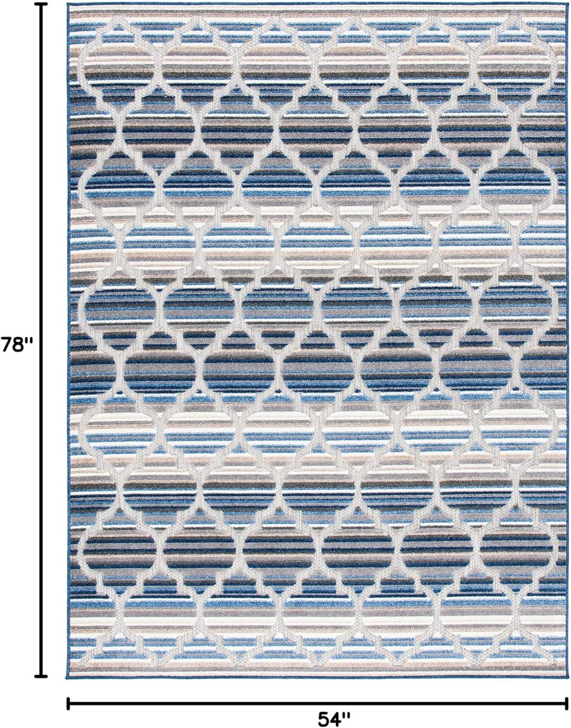 image:imageSAFAVIEH Washable Rug Outdoor Cabana Collection 8 x 10 Grey amp Ivory NonShedding amp Easy to Clean Ideal for Patio Backyard Mudroom CBN333FBlueGrey