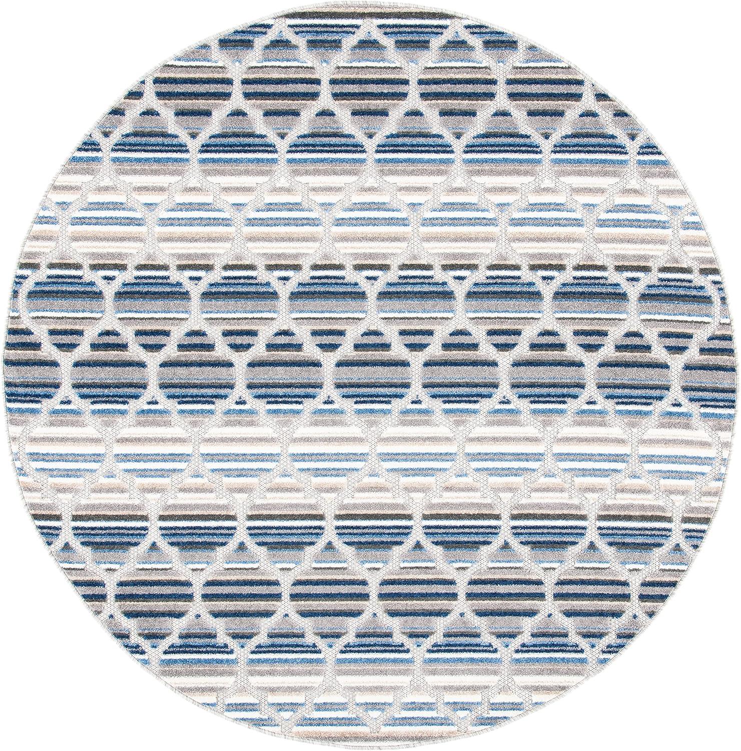image:imageSAFAVIEH Washable Rug Outdoor Cabana Collection 8 x 10 Grey amp Ivory NonShedding amp Easy to Clean Ideal for Patio Backyard Mudroom CBN333FBlueGrey