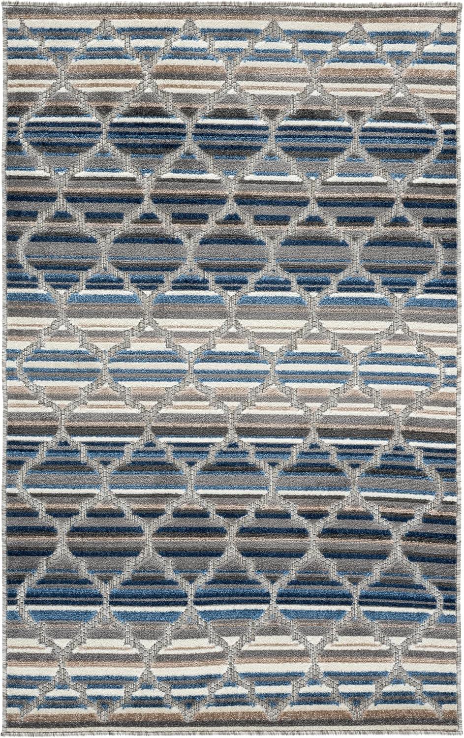 image:imageSAFAVIEH Washable Rug Outdoor Cabana Collection 8 x 10 Grey amp Ivory NonShedding amp Easy to Clean Ideal for Patio Backyard Mudroom CBN333FBlueGrey