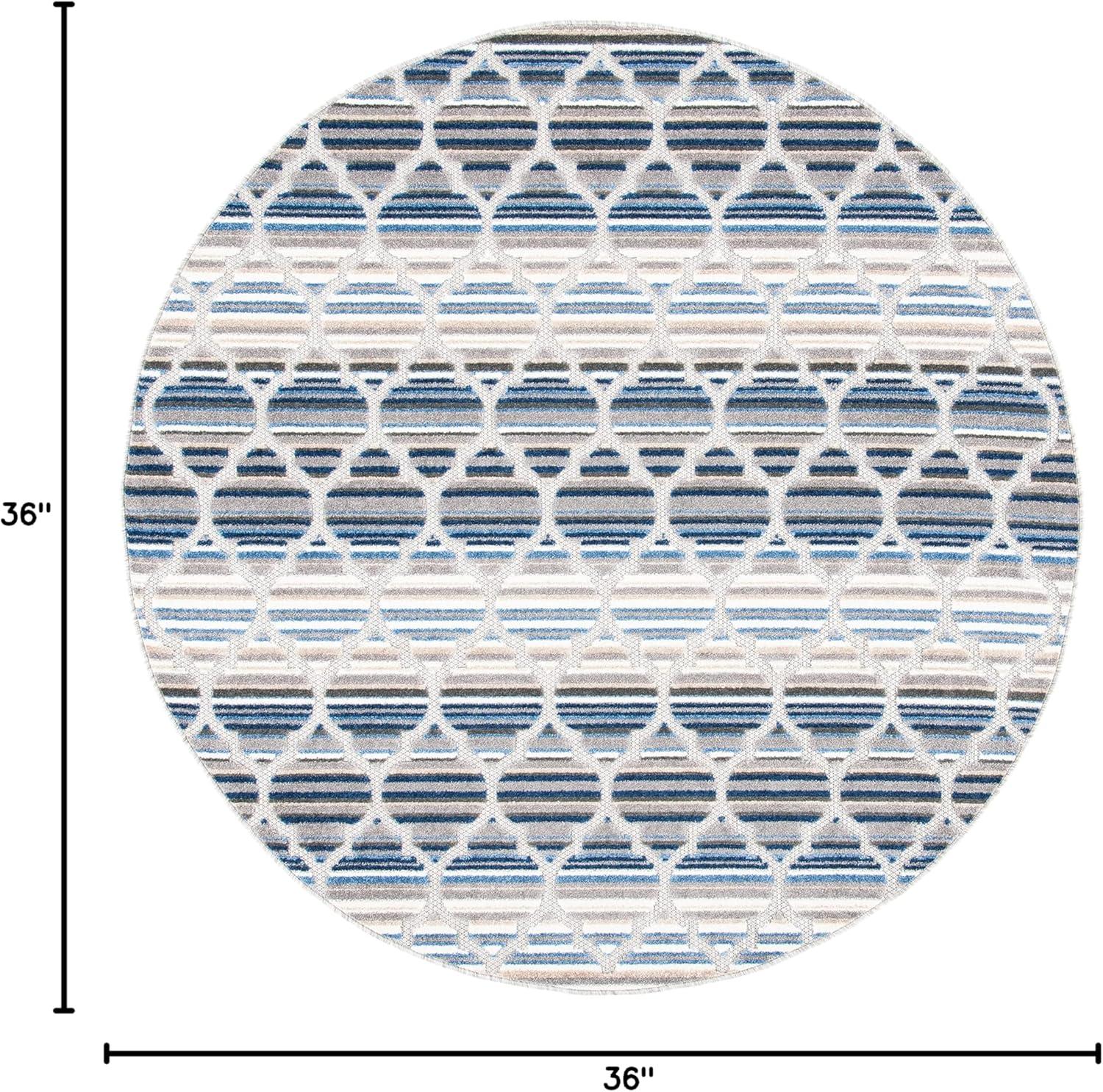 image:imageSAFAVIEH Washable Rug Outdoor Cabana Collection 8 x 10 Grey amp Ivory NonShedding amp Easy to Clean Ideal for Patio Backyard Mudroom CBN333FBlueGrey