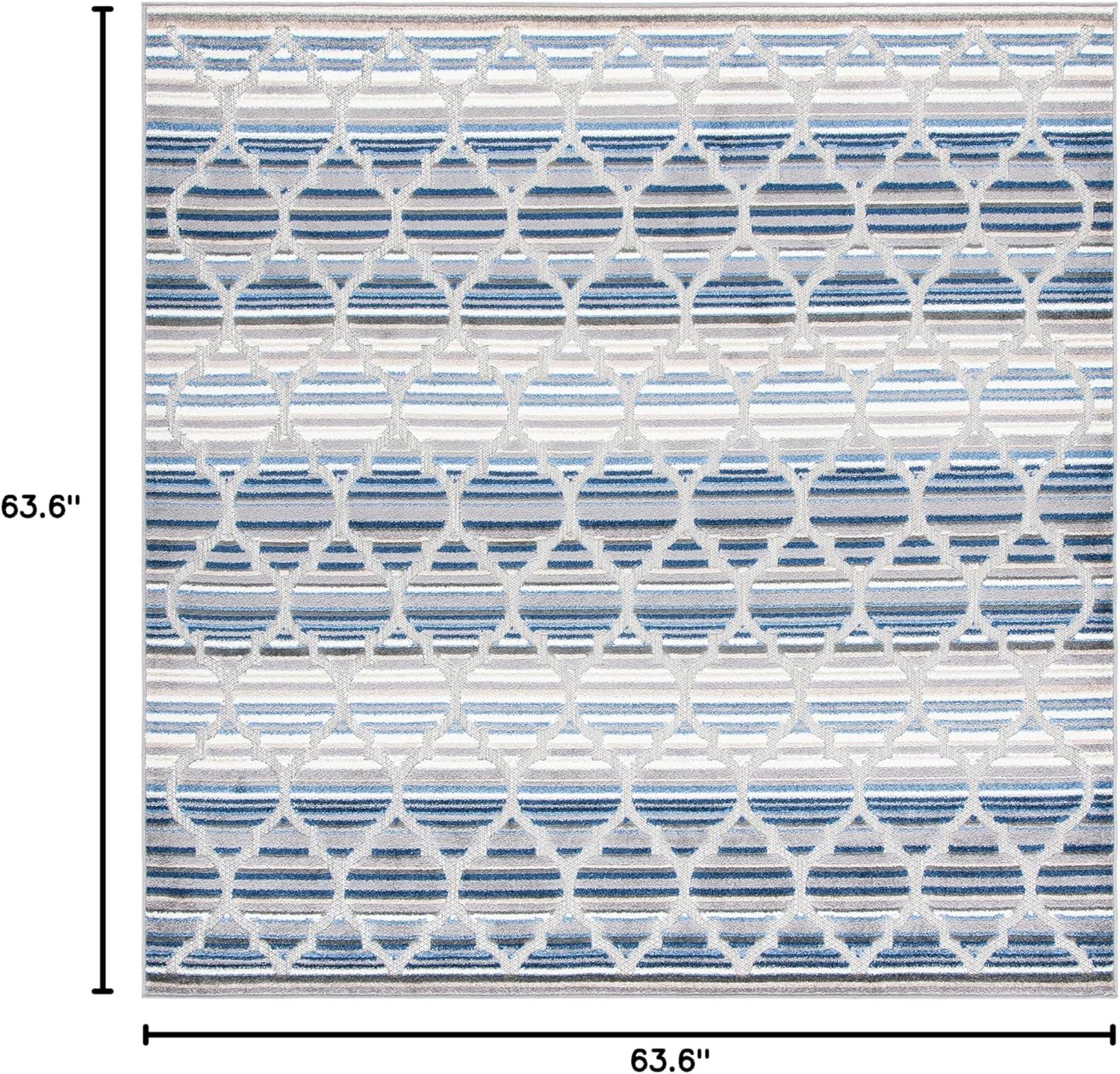 image:imageSAFAVIEH Washable Rug Outdoor Cabana Collection 8 x 10 Grey amp Ivory NonShedding amp Easy to Clean Ideal for Patio Backyard Mudroom CBN333FBlueGrey