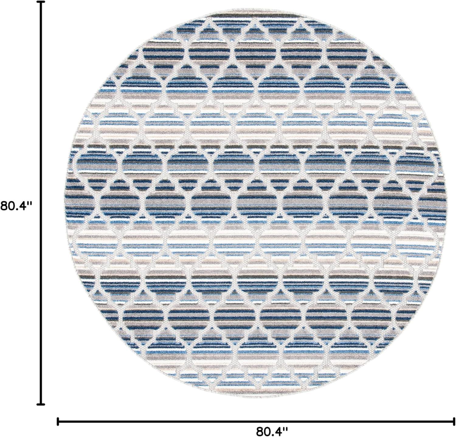 image:imageSAFAVIEH Washable Rug Outdoor Cabana Collection 8 x 10 Grey amp Ivory NonShedding amp Easy to Clean Ideal for Patio Backyard Mudroom CBN333FBlueGrey