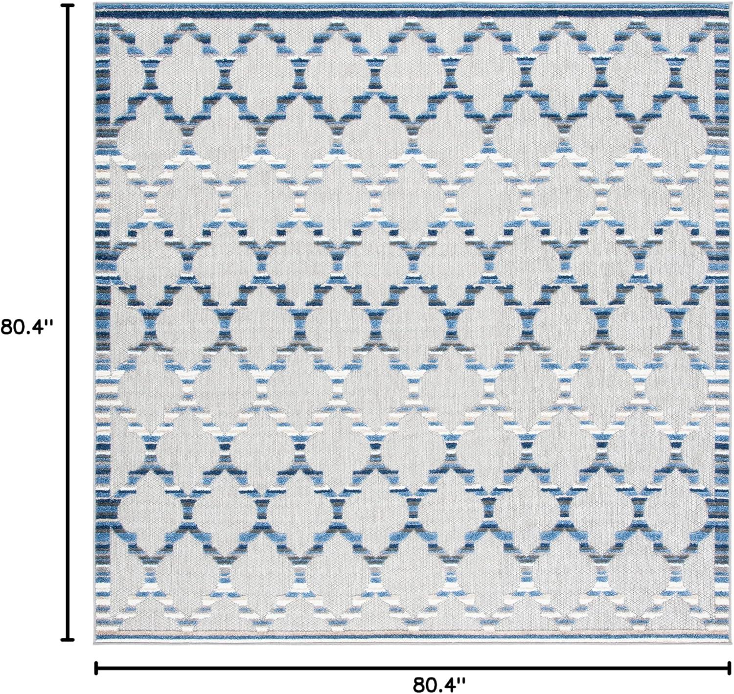 image:imageSAFAVIEH Washable Rug Outdoor Cabana Collection 8 x 10 Grey amp Ivory NonShedding amp Easy to Clean Ideal for Patio Backyard Mudroom CBN333FGreyBlue