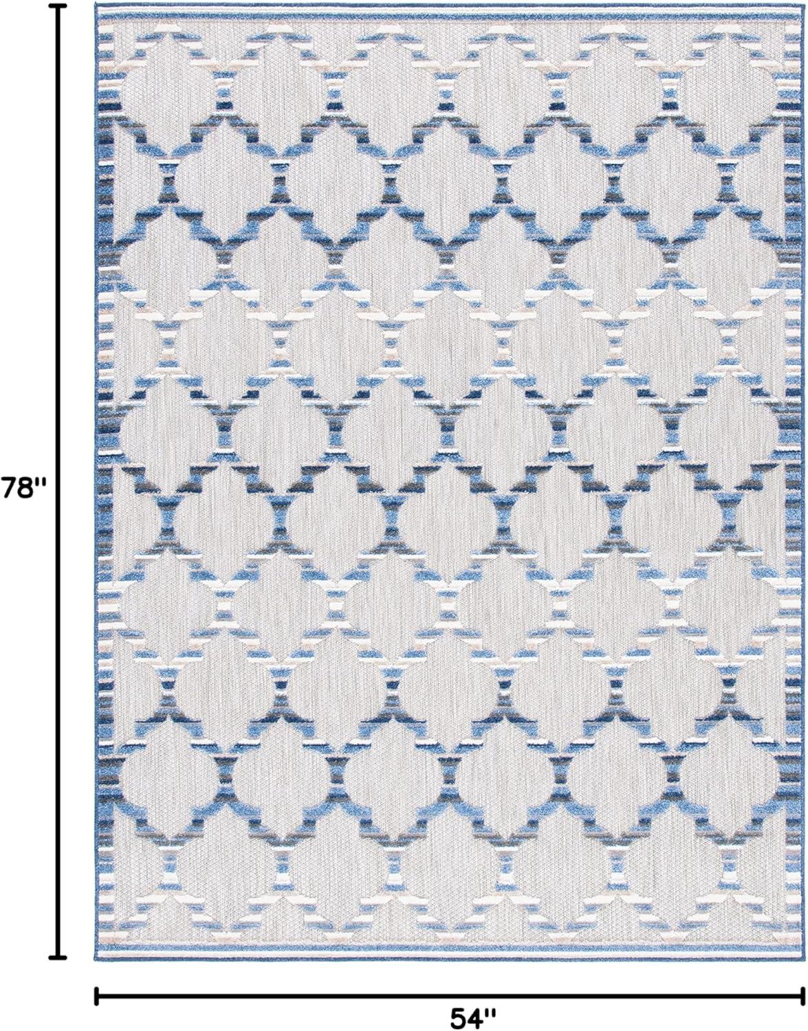 image:imageSAFAVIEH Washable Rug Outdoor Cabana Collection 8 x 10 Grey amp Ivory NonShedding amp Easy to Clean Ideal for Patio Backyard Mudroom CBN333FGreyBlue
