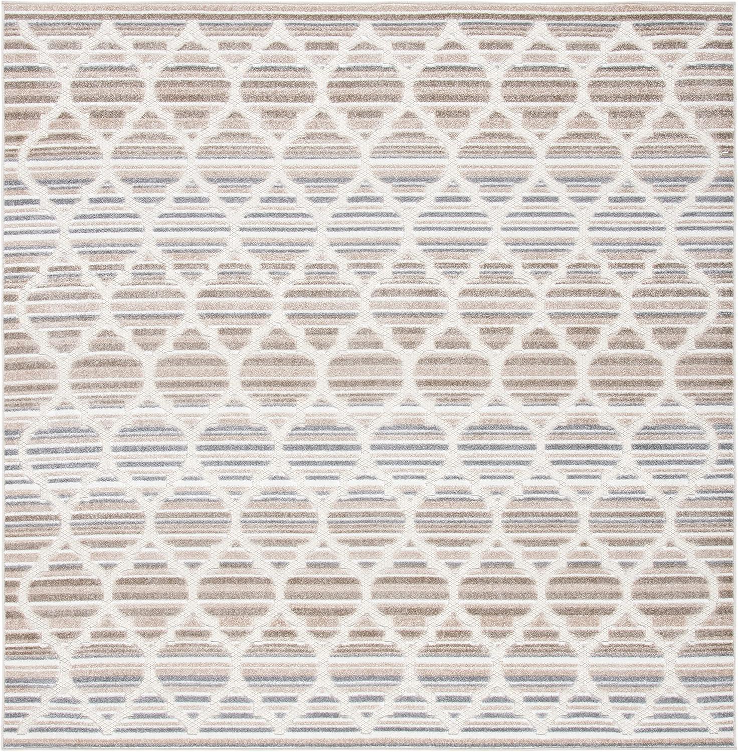 image:imageSAFAVIEH Washable Rug Outdoor Cabana Collection 8 x 10 Grey amp Ivory NonShedding amp Easy to Clean Ideal for Patio Backyard Mudroom CBN333FGreyIvory