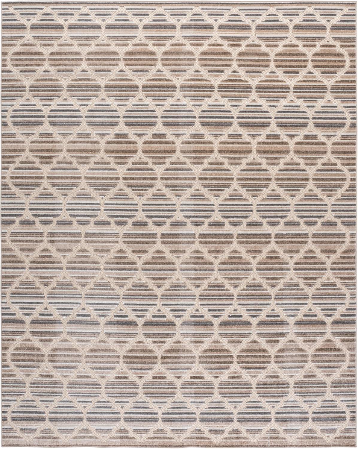 image:imageSAFAVIEH Washable Rug Outdoor Cabana Collection 8 x 10 Grey amp Ivory NonShedding amp Easy to Clean Ideal for Patio Backyard Mudroom CBN333FGreyIvory