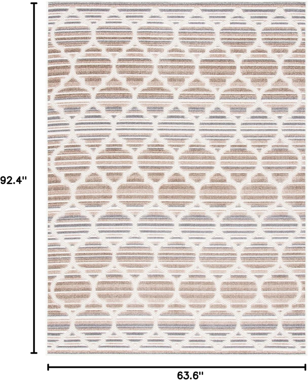 image:imageSAFAVIEH Washable Rug Outdoor Cabana Collection 8 x 10 Grey amp Ivory NonShedding amp Easy to Clean Ideal for Patio Backyard Mudroom CBN333FGreyIvory