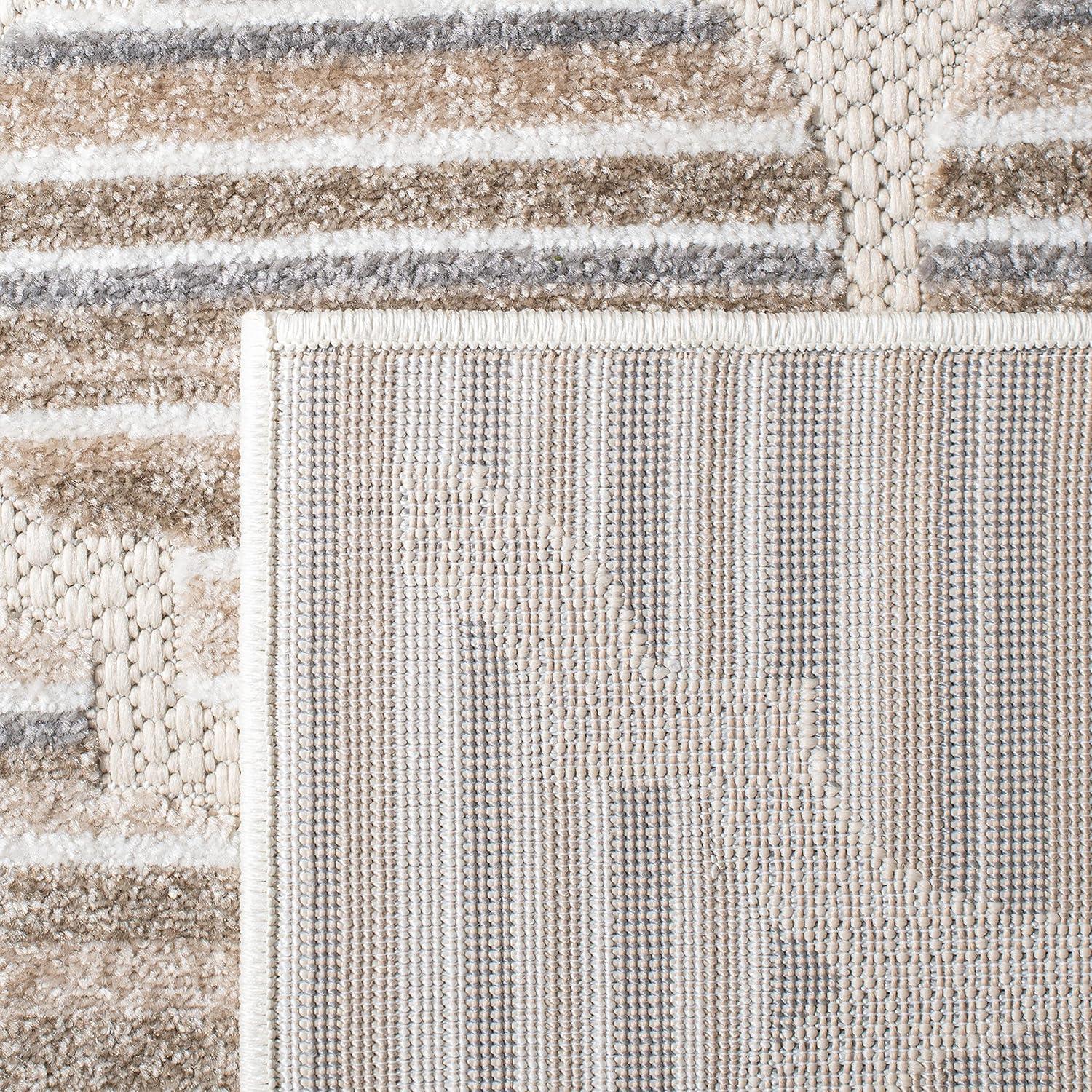 image:imageSAFAVIEH Washable Rug Outdoor Cabana Collection 8 x 10 Grey amp Ivory NonShedding amp Easy to Clean Ideal for Patio Backyard Mudroom CBN333FGreyIvory