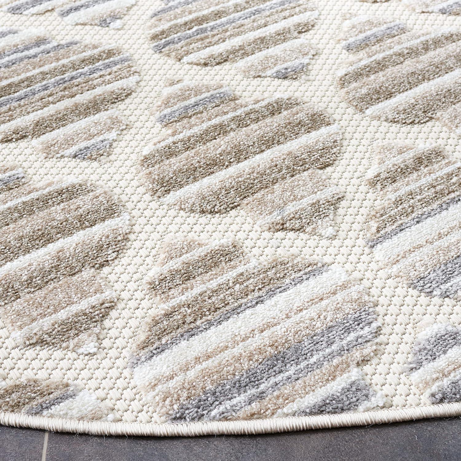 image:imageSAFAVIEH Washable Rug Outdoor Cabana Collection 8 x 10 Grey amp Ivory NonShedding amp Easy to Clean Ideal for Patio Backyard Mudroom CBN333FGreyIvory