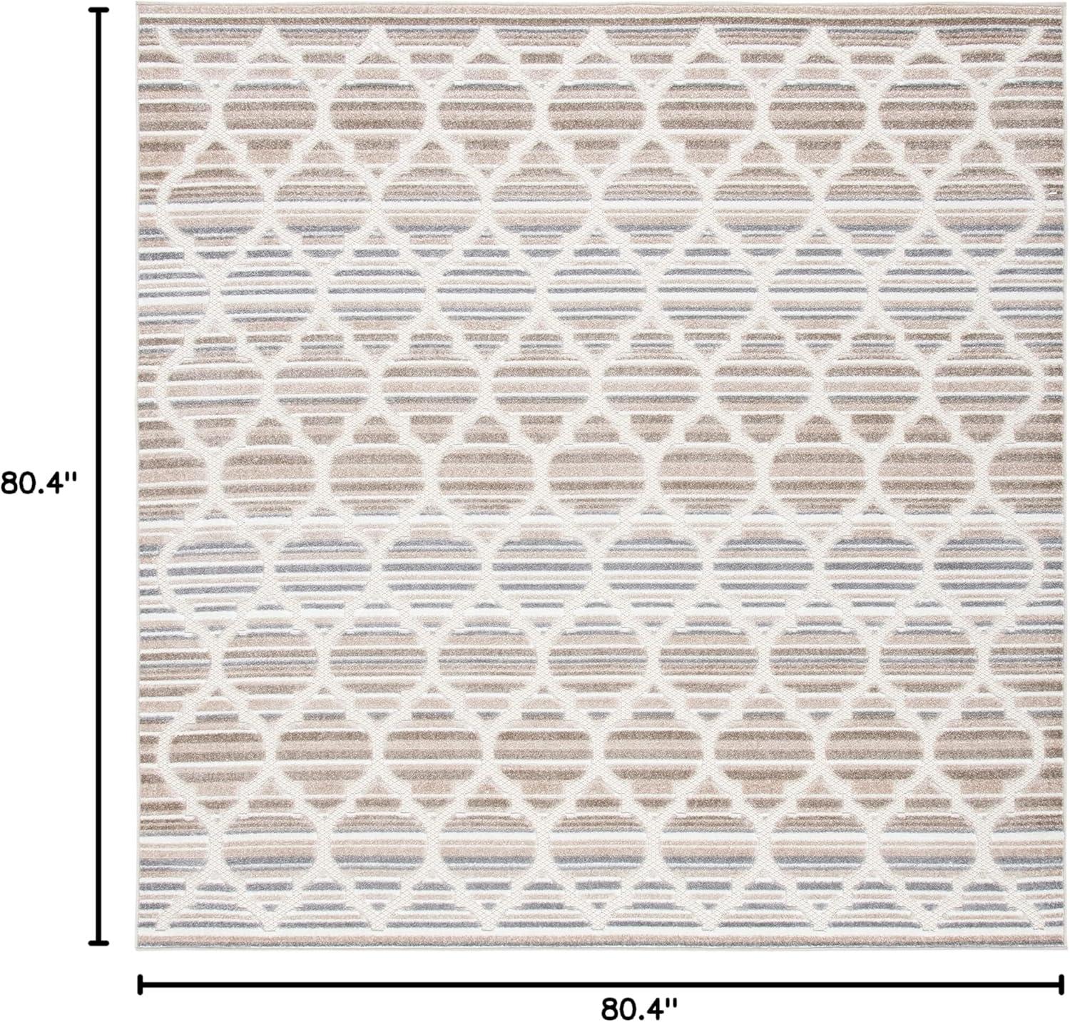 image:imageSAFAVIEH Washable Rug Outdoor Cabana Collection 8 x 10 Grey amp Ivory NonShedding amp Easy to Clean Ideal for Patio Backyard Mudroom CBN333FGreyIvory