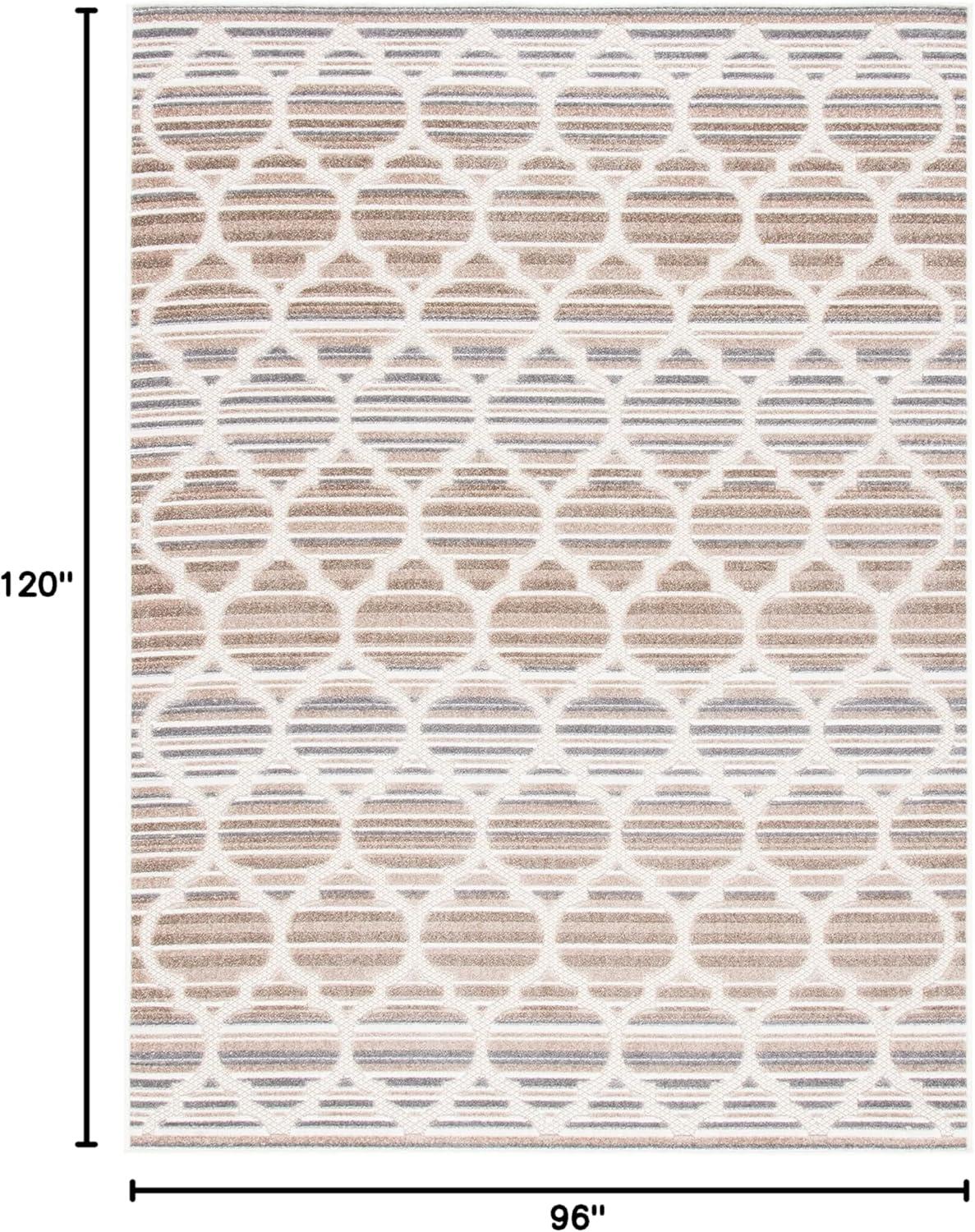image:imageSAFAVIEH Washable Rug Outdoor Cabana Collection 8 x 10 Grey amp Ivory NonShedding amp Easy to Clean Ideal for Patio Backyard Mudroom CBN333FGreyIvory