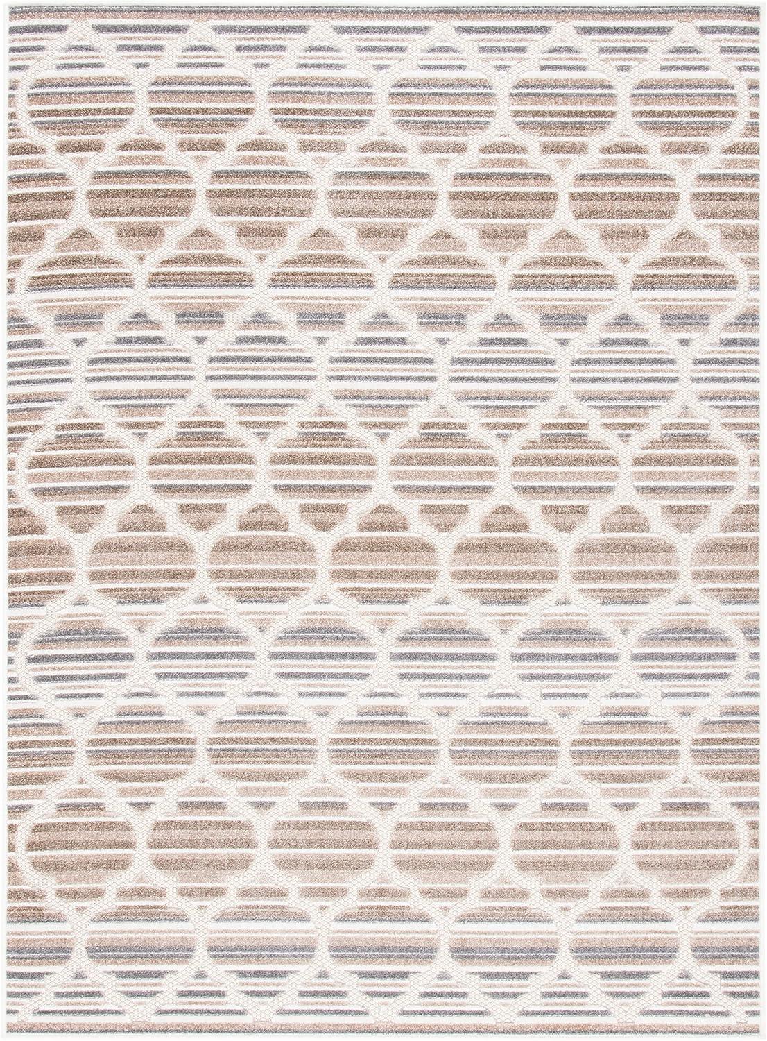 image:imageSAFAVIEH Washable Rug Outdoor Cabana Collection 8 x 10 Grey amp Ivory NonShedding amp Easy to Clean Ideal for Patio Backyard Mudroom CBN333FGreyIvory