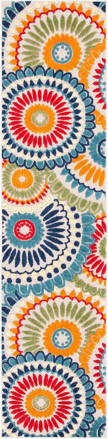 image:imageSAFAVIEH Washable Rug Outdoor Cabana Collection 8 x 10 Grey amp Ivory NonShedding amp Easy to Clean Ideal for Patio Backyard Mudroom CBN382FBlueIvory