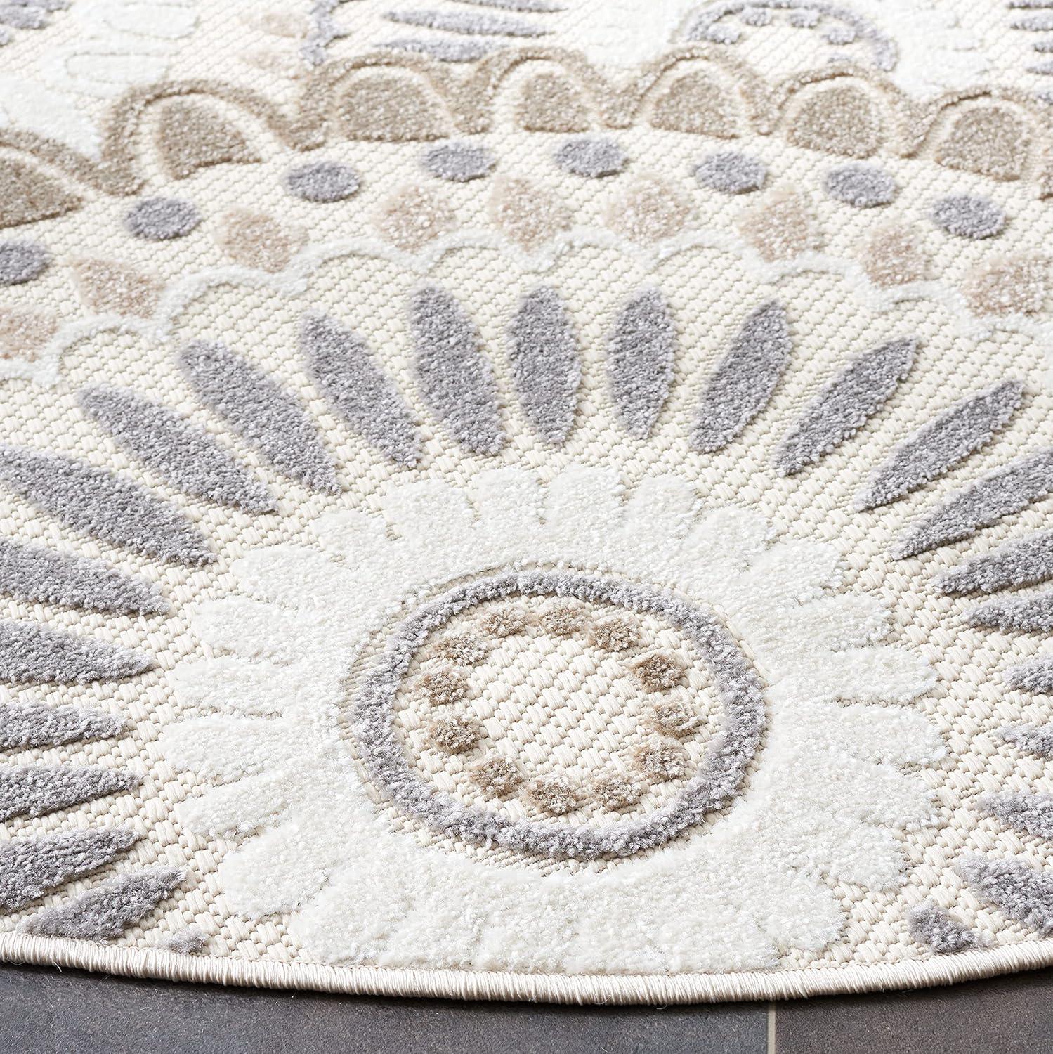 image:imageSAFAVIEH Washable Rug Outdoor Cabana Collection 8 x 10 Grey amp Ivory NonShedding amp Easy to Clean Ideal for Patio Backyard Mudroom CBN382FGreyIvory