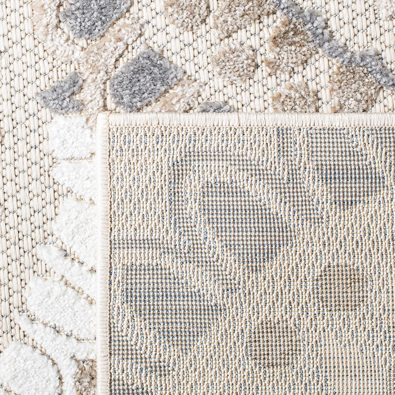 image:imageSAFAVIEH Washable Rug Outdoor Cabana Collection 8 x 10 Grey amp Ivory NonShedding amp Easy to Clean Ideal for Patio Backyard Mudroom CBN382FGreyIvory