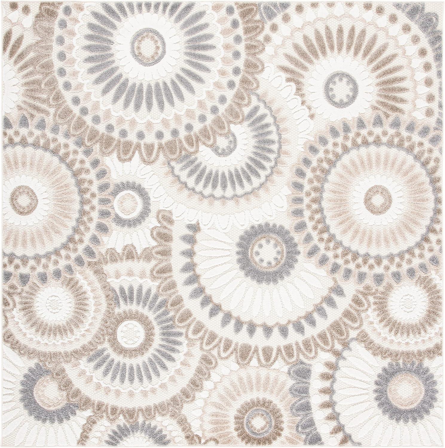 image:imageSAFAVIEH Washable Rug Outdoor Cabana Collection 8 x 10 Grey amp Ivory NonShedding amp Easy to Clean Ideal for Patio Backyard Mudroom CBN382FGreyIvory