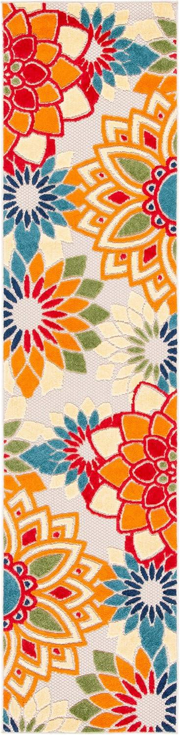 image:imageSAFAVIEH Washable Rug Outdoor Cabana Collection 8 x 10 Ivory amp Orange NonShedding amp Easy to Clean Ideal for Patio Backyard Mudroom CBN328AIvoryOrange