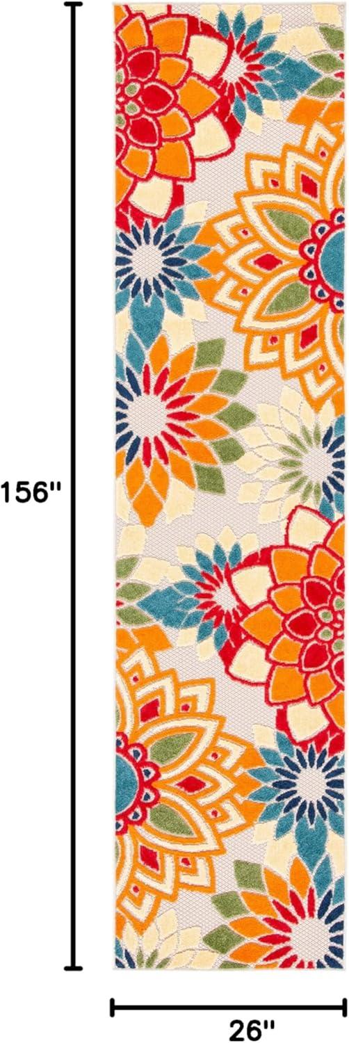 image:imageSAFAVIEH Washable Rug Outdoor Cabana Collection 8 x 10 Ivory amp Orange NonShedding amp Easy to Clean Ideal for Patio Backyard Mudroom CBN328AIvoryOrange