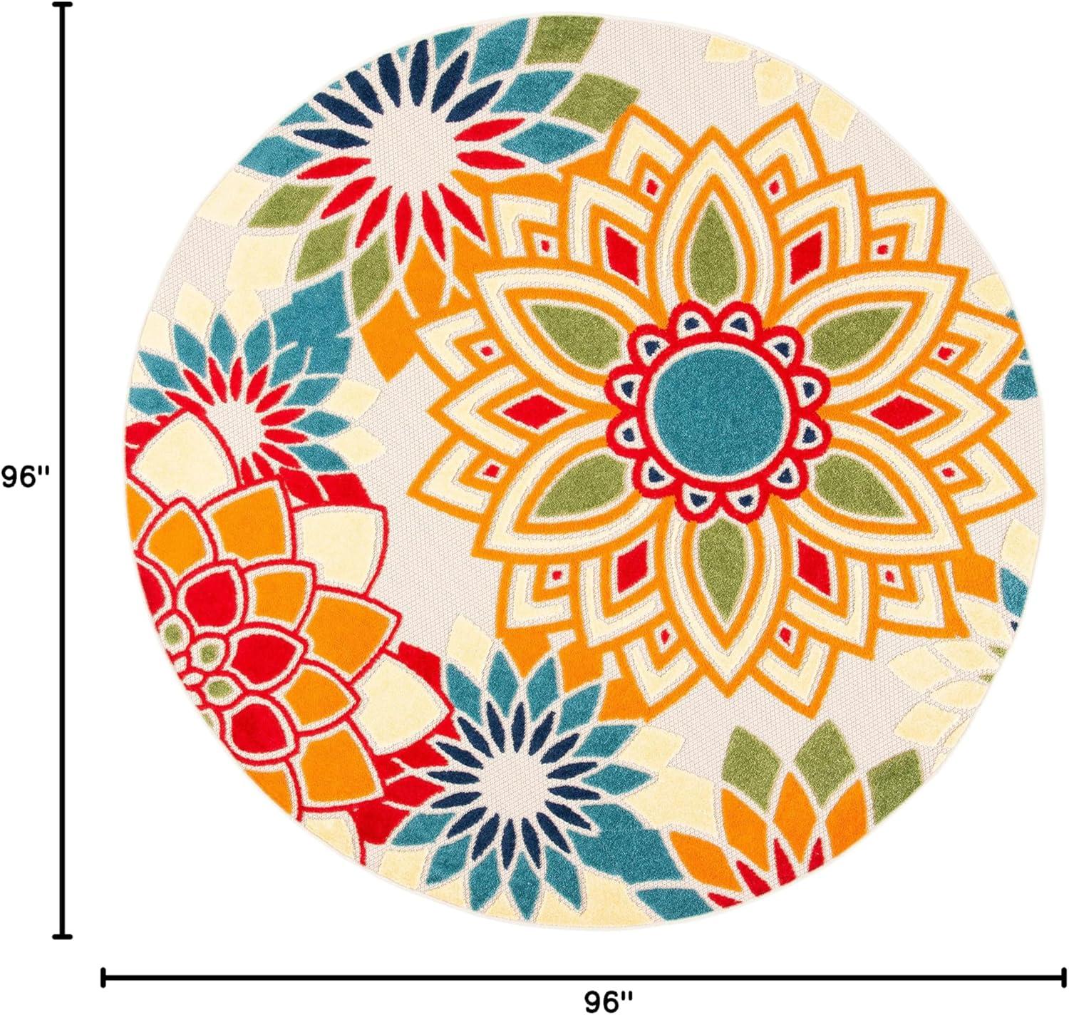 image:imageSAFAVIEH Washable Rug Outdoor Cabana Collection 8 x 10 Ivory amp Orange NonShedding amp Easy to Clean Ideal for Patio Backyard Mudroom CBN328AIvoryOrange