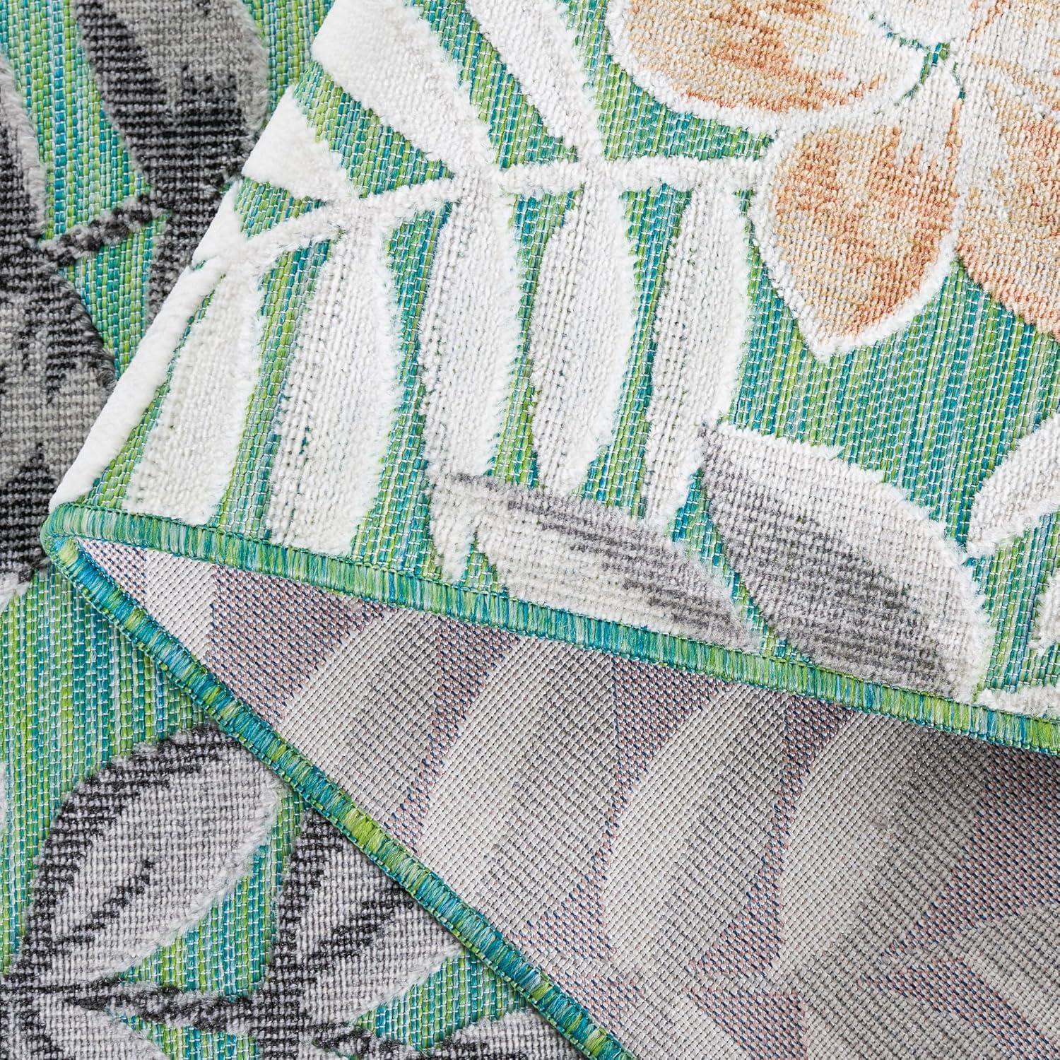 image:imageSAFAVIEH Washable Rug Outdoor Cabana Collection 9 x 12 Blue amp Grey NonShedding amp Easy to Clean Ideal for Patio Backyard Mudroom CBN405MBlue GreenGrey