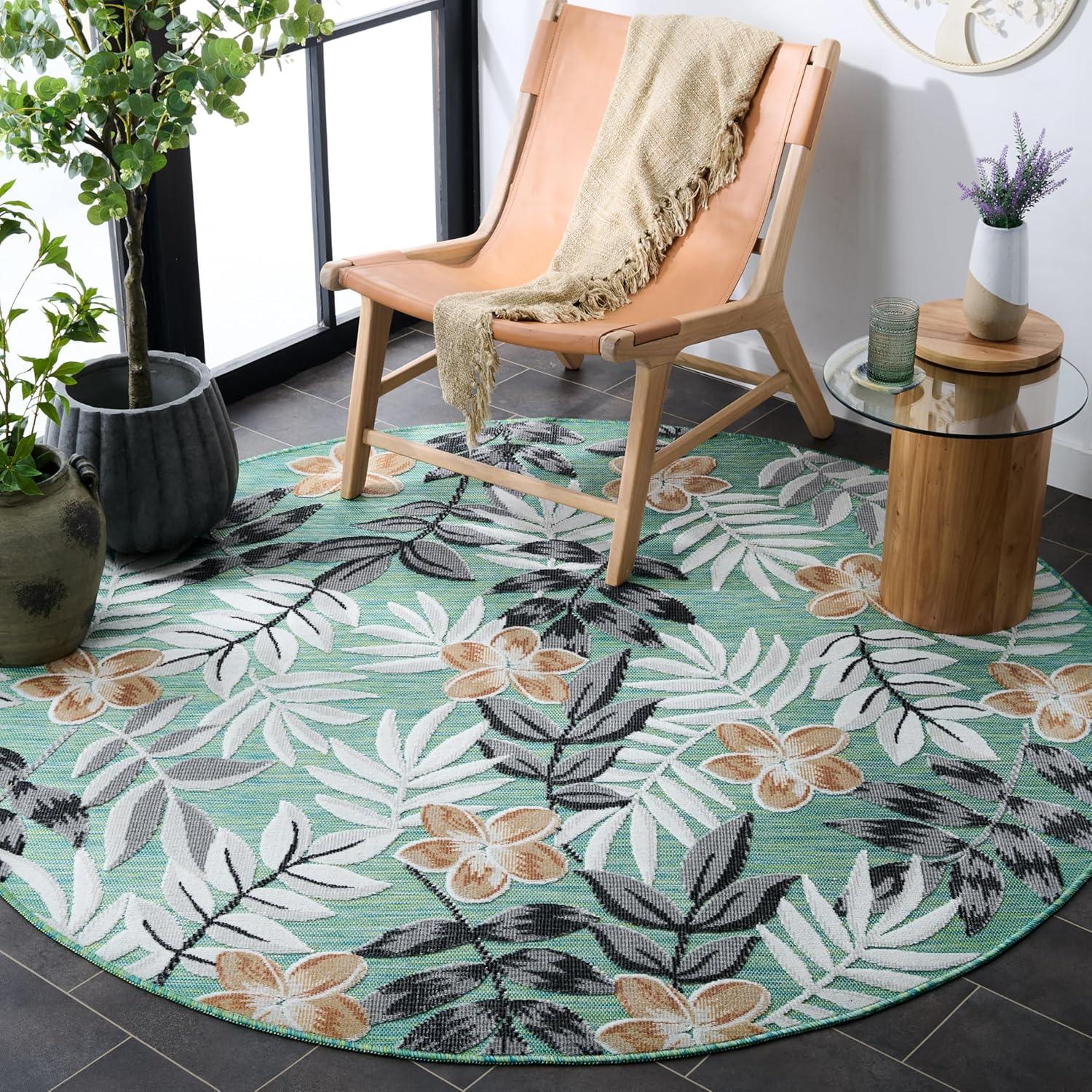image:imageSAFAVIEH Washable Rug Outdoor Cabana Collection 9 x 12 Blue amp Grey NonShedding amp Easy to Clean Ideal for Patio Backyard Mudroom CBN405MBlue GreenGrey