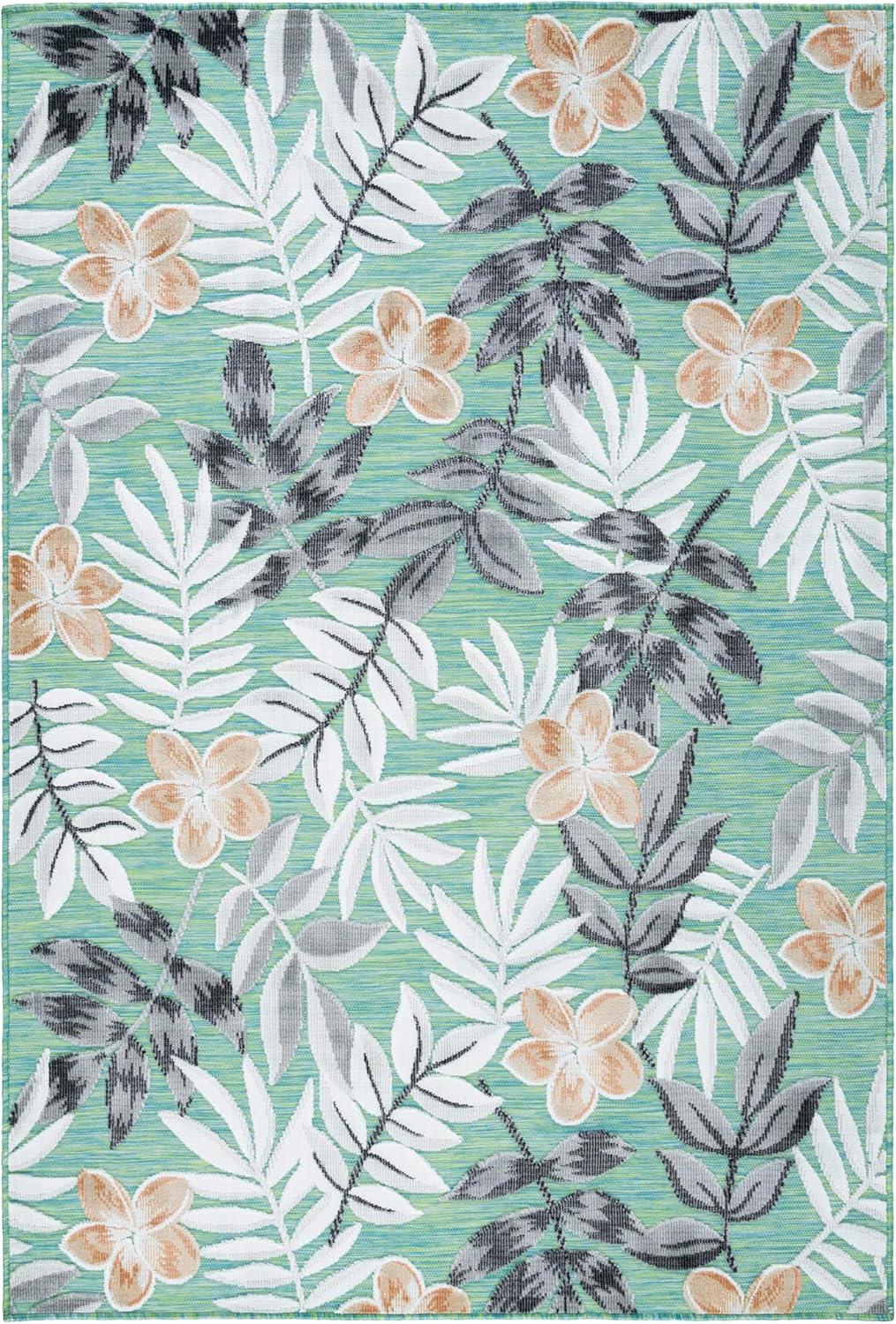 image:imageSAFAVIEH Washable Rug Outdoor Cabana Collection 9 x 12 Blue amp Grey NonShedding amp Easy to Clean Ideal for Patio Backyard Mudroom CBN405MBlue GreenGrey